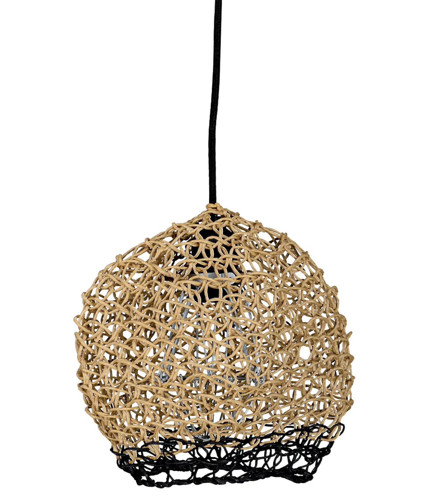 Luminaire Filet 100 % Papier recyclé Naturel et Noir-Best Before Cheap