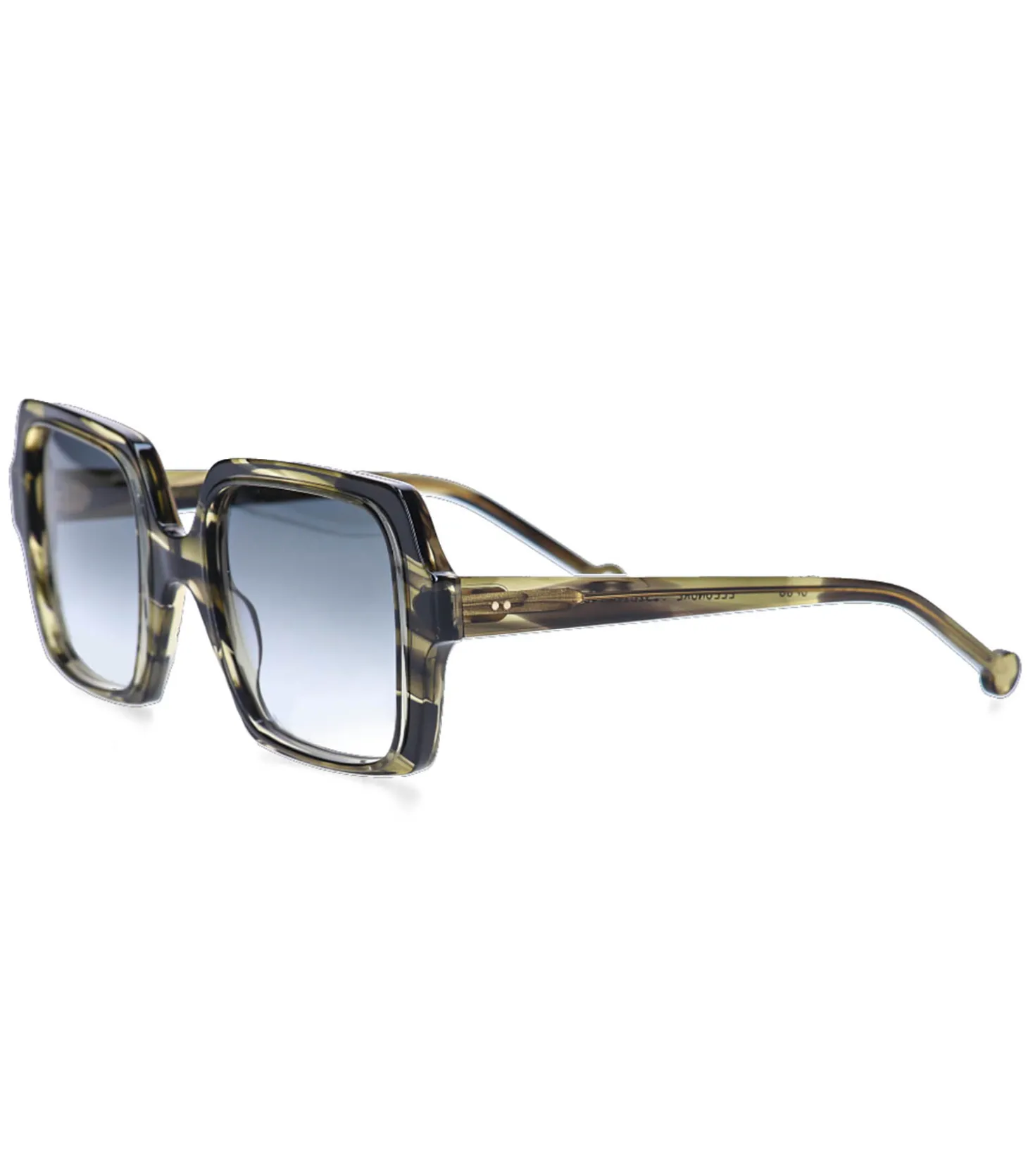 Lunettes de soleil Eleonore Vert Olive-Nathalie Blanc Outlet