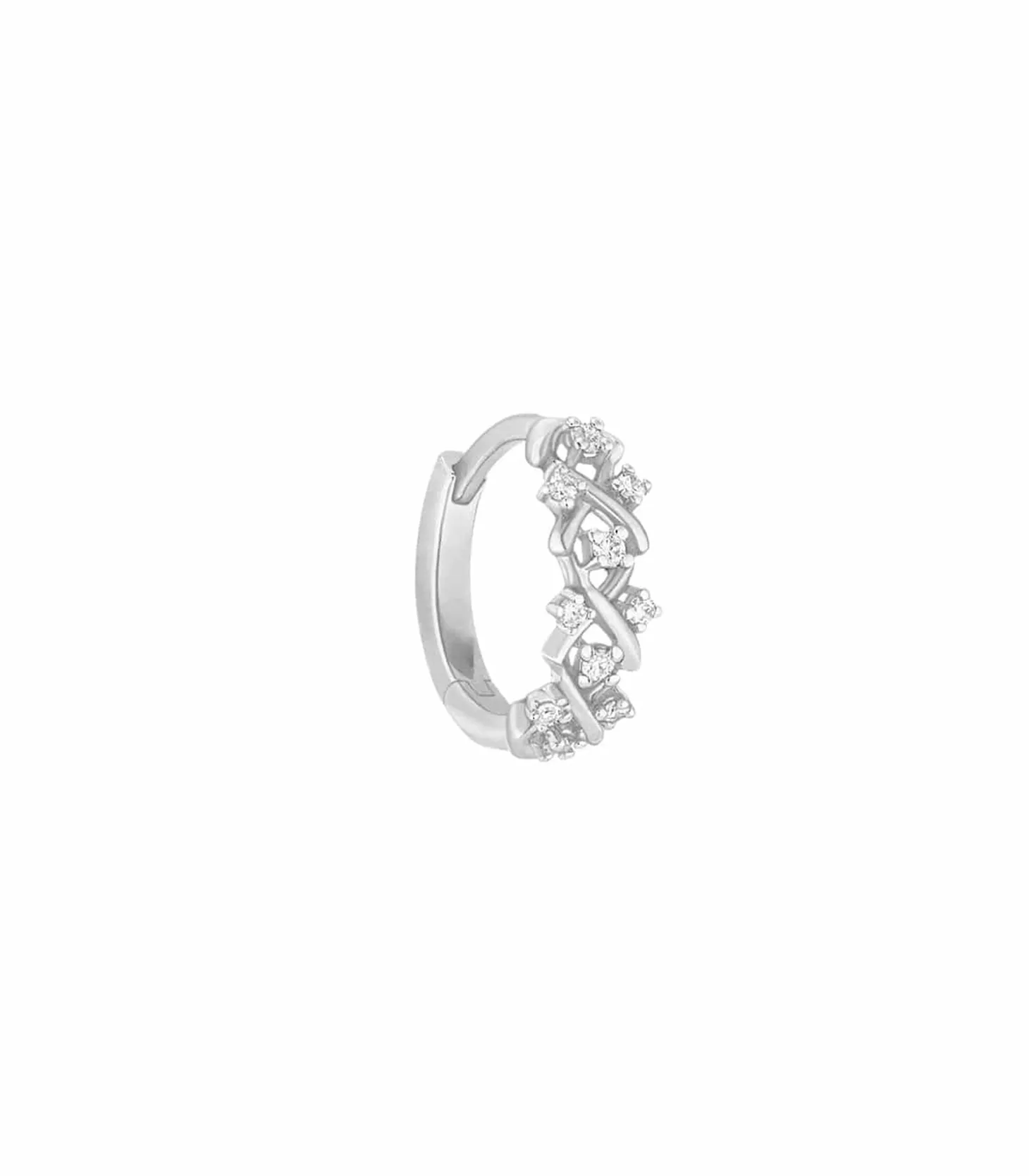 Mini Créole Dunaway Or Blanc et Diamants-Stone Paris Cheap