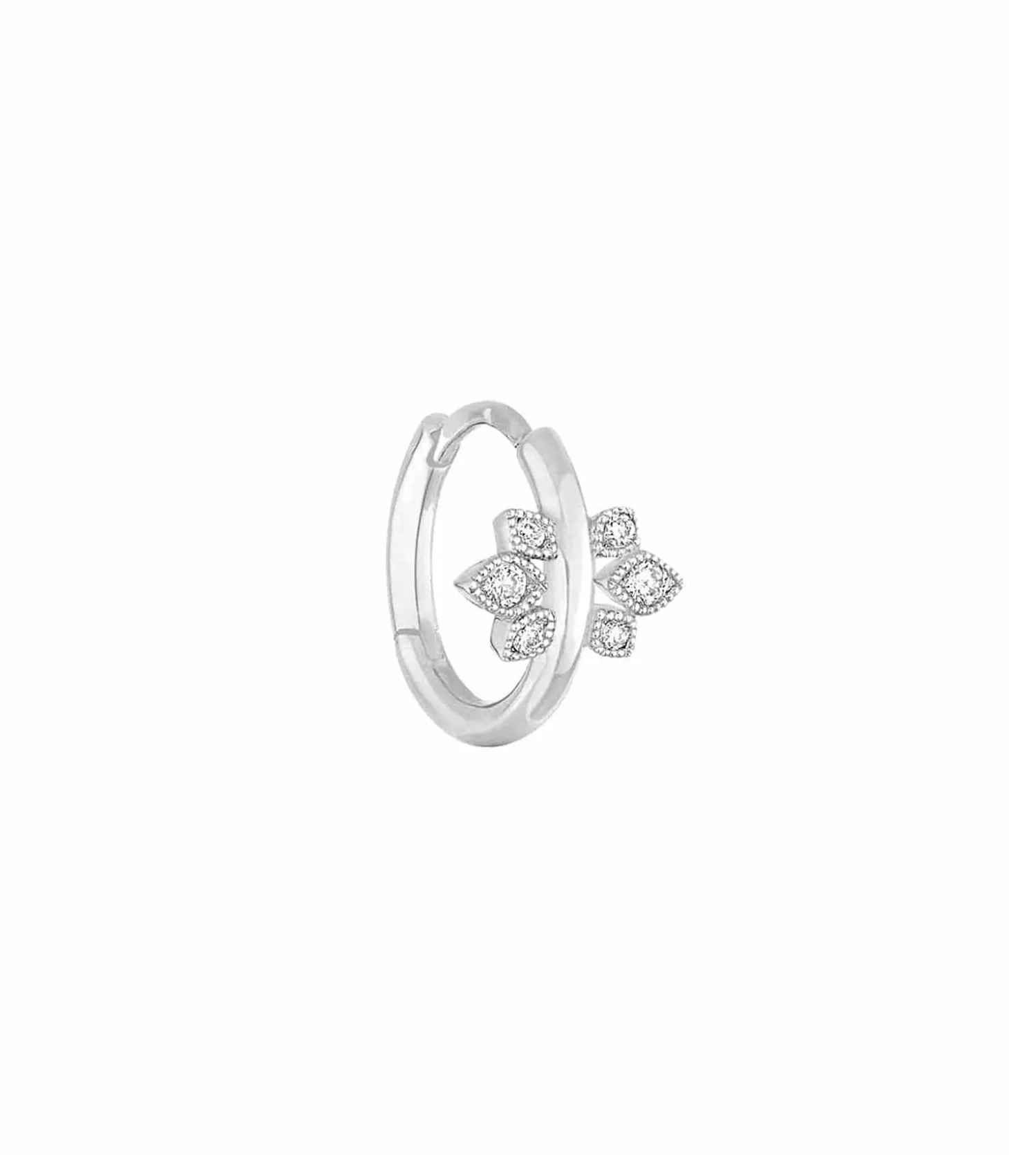 Mini créole Nude Or blanc et Diamants-Stone Paris Discount