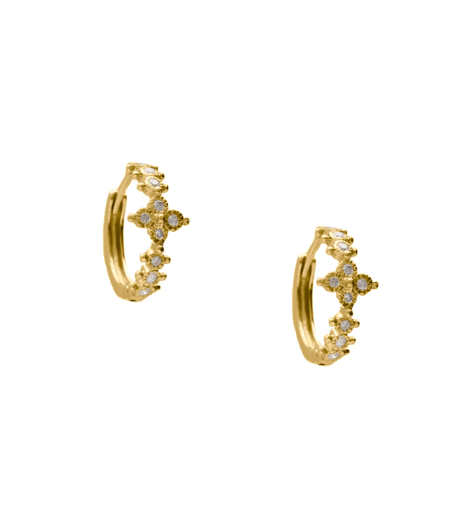 Mini Créoles Darling Flower Or jaune-De Jaegher Cheap