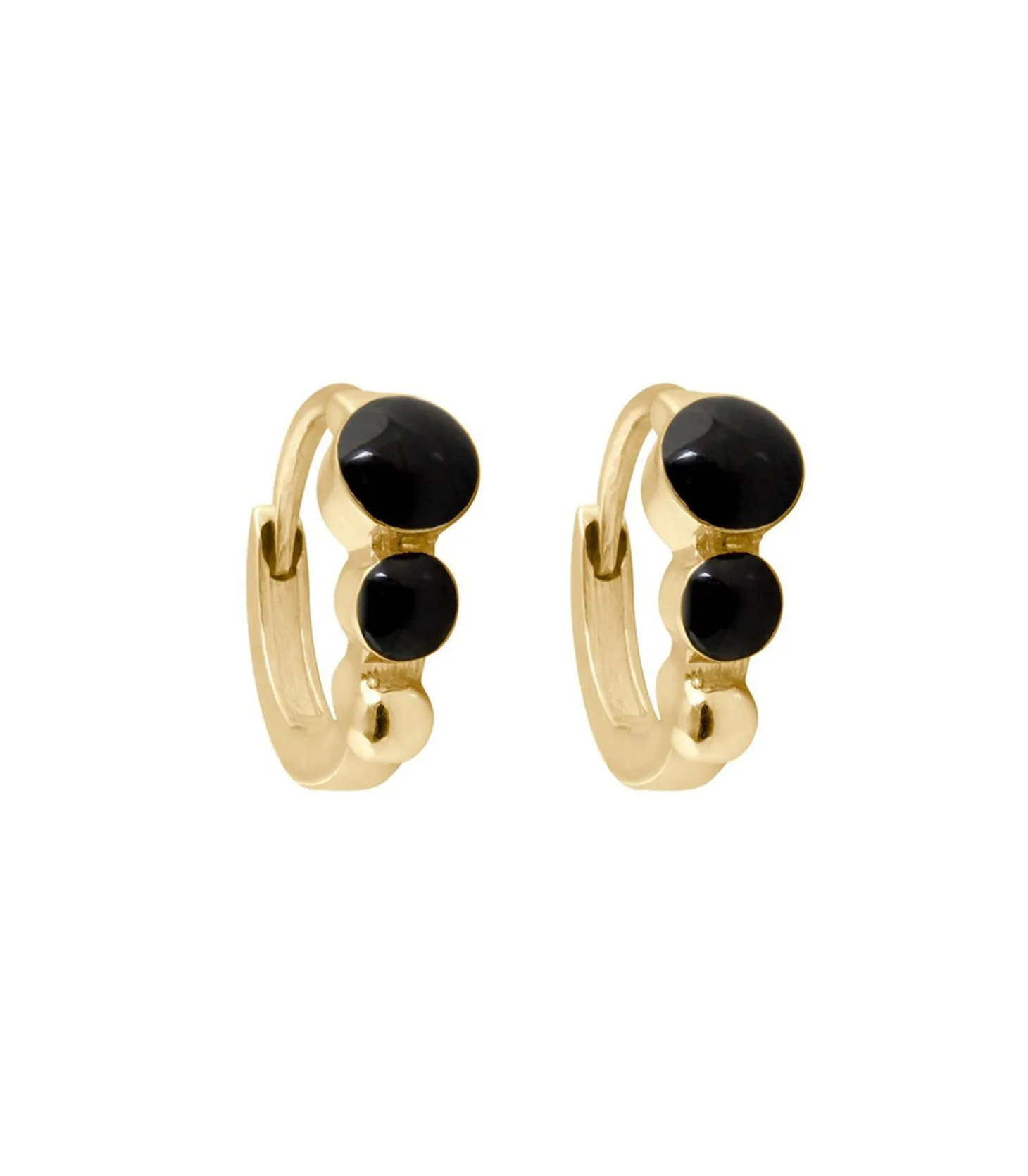 Mini Créoles en or jaune et résine-Gigi Clozeau Fashion