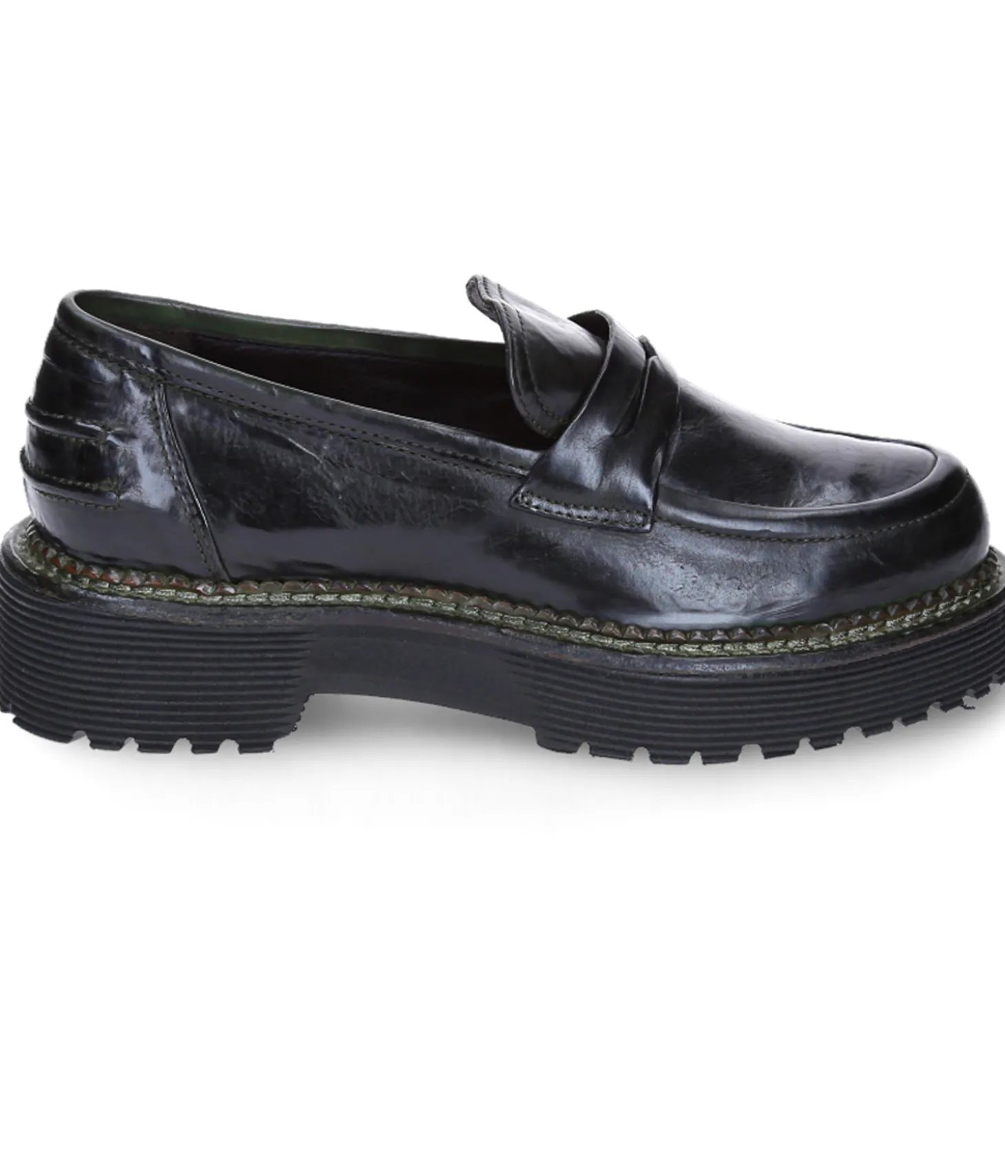 Mocassins en cuir Kaki-King Tartufoli Sale