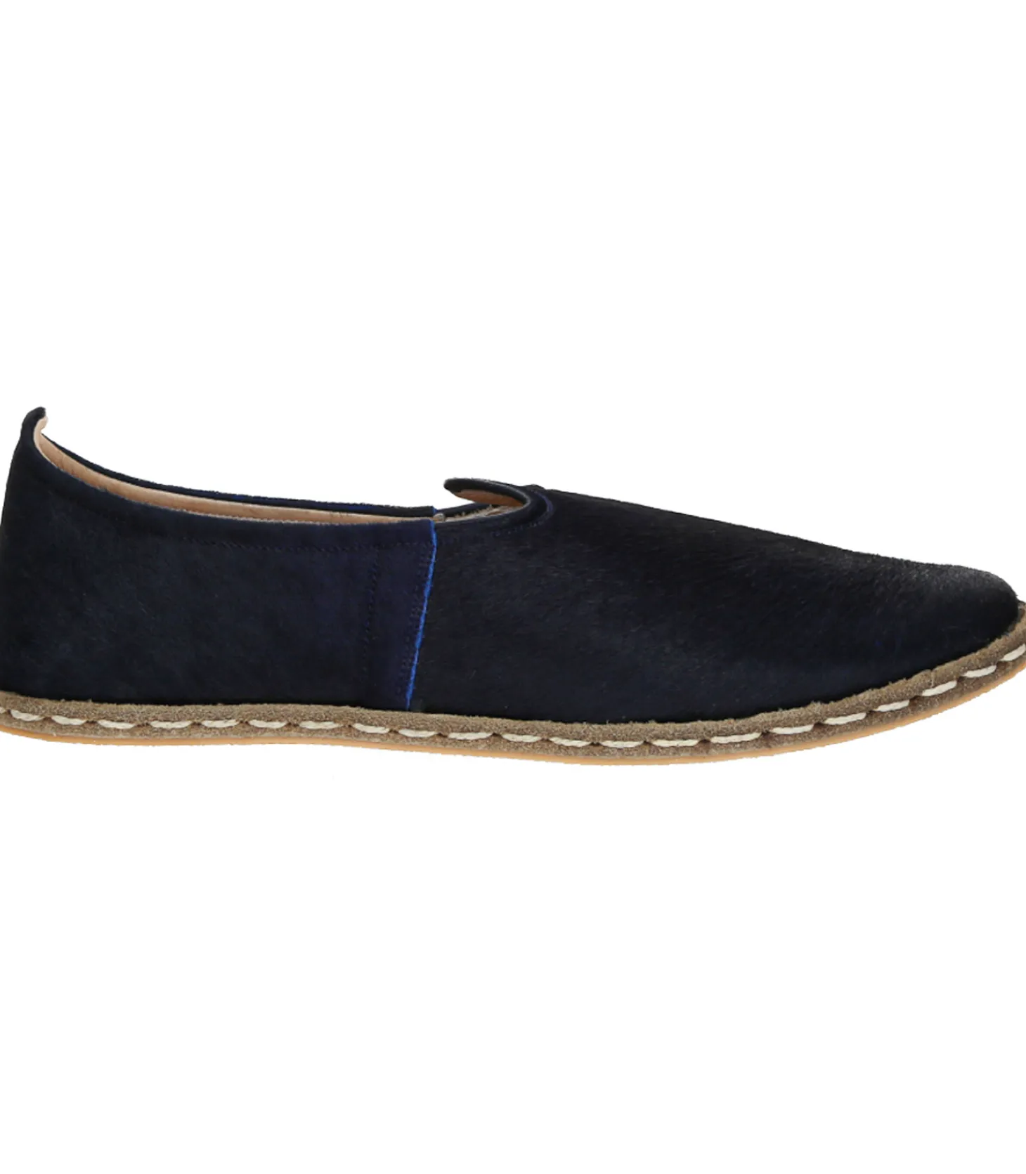 Mocassins Classique Cuir à poils Bleu Nuit-Saanas Clearance