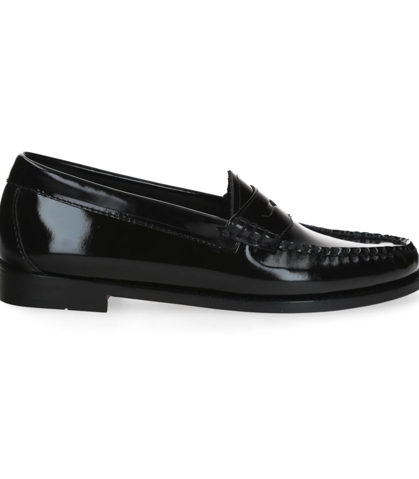 Mocassins Weejuns Penny Wheel en Cuir Verni Noir-G.H. Bass & Co. Discount