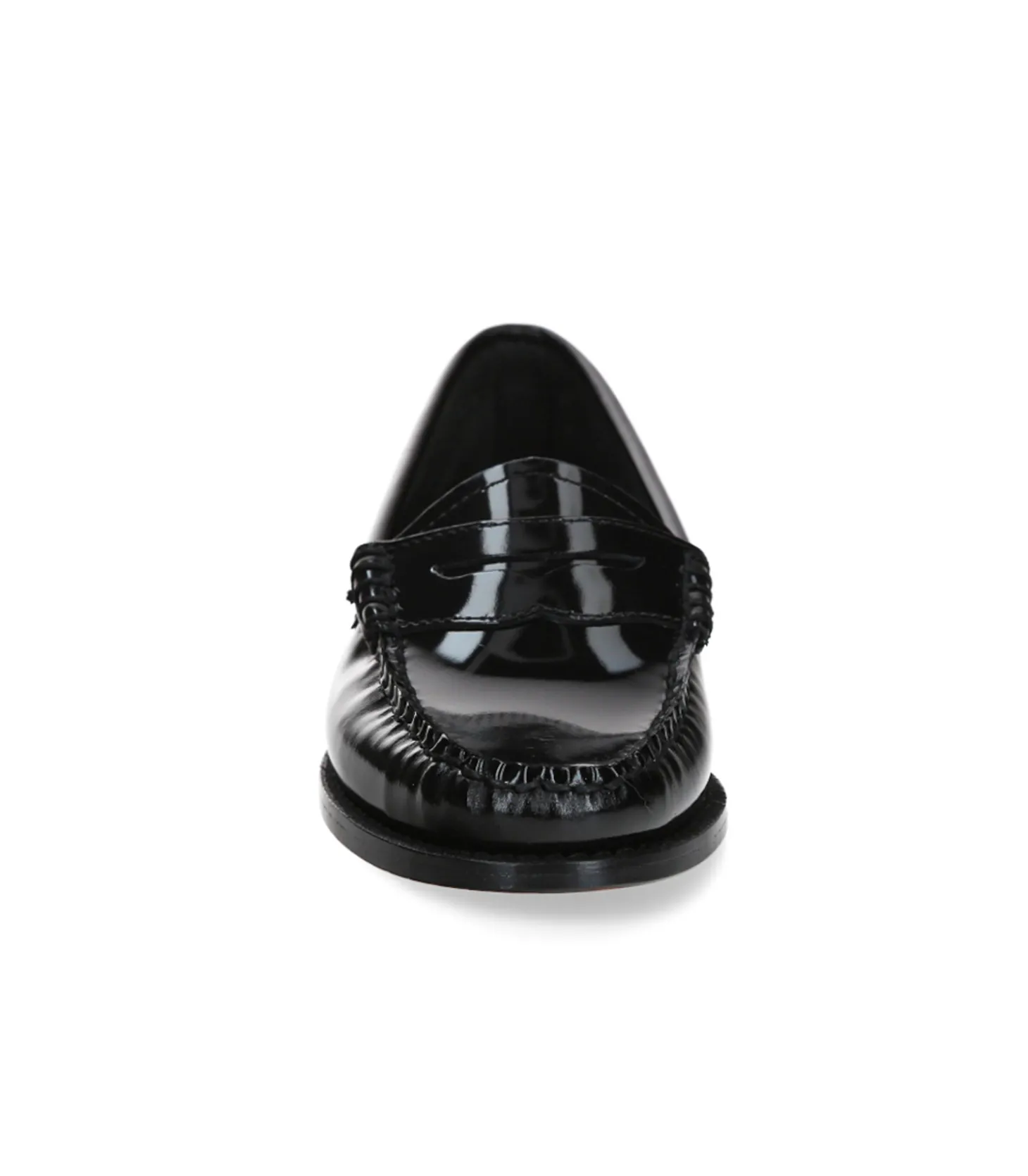 Mocassins Weejuns Penny Wheel en Cuir Verni Noir-G.H. Bass & Co. Discount