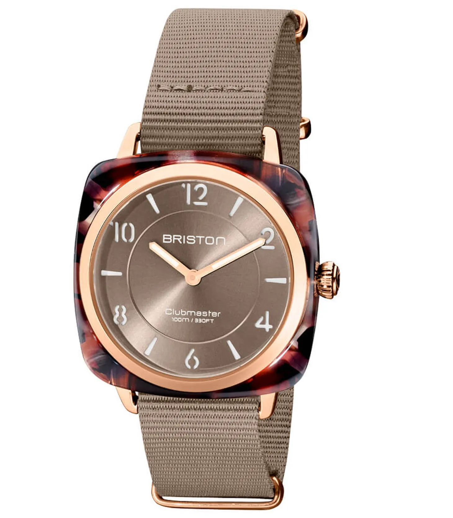 Montre Clubmaster Chic - Or Rose/Taupe-Briston Discount