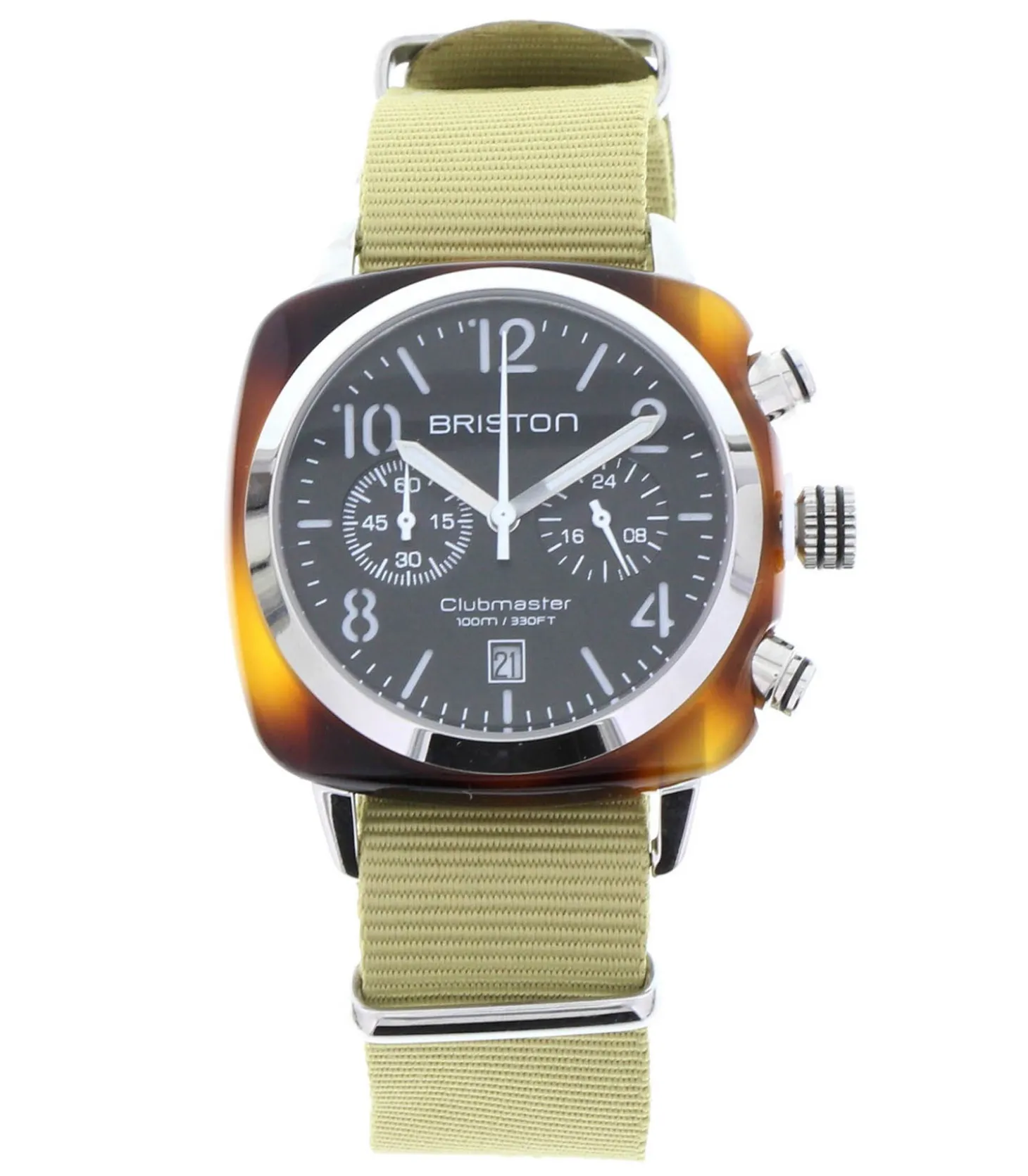 Montre Clubmaster Chrono - Vert/Ecaille-Briston Sale