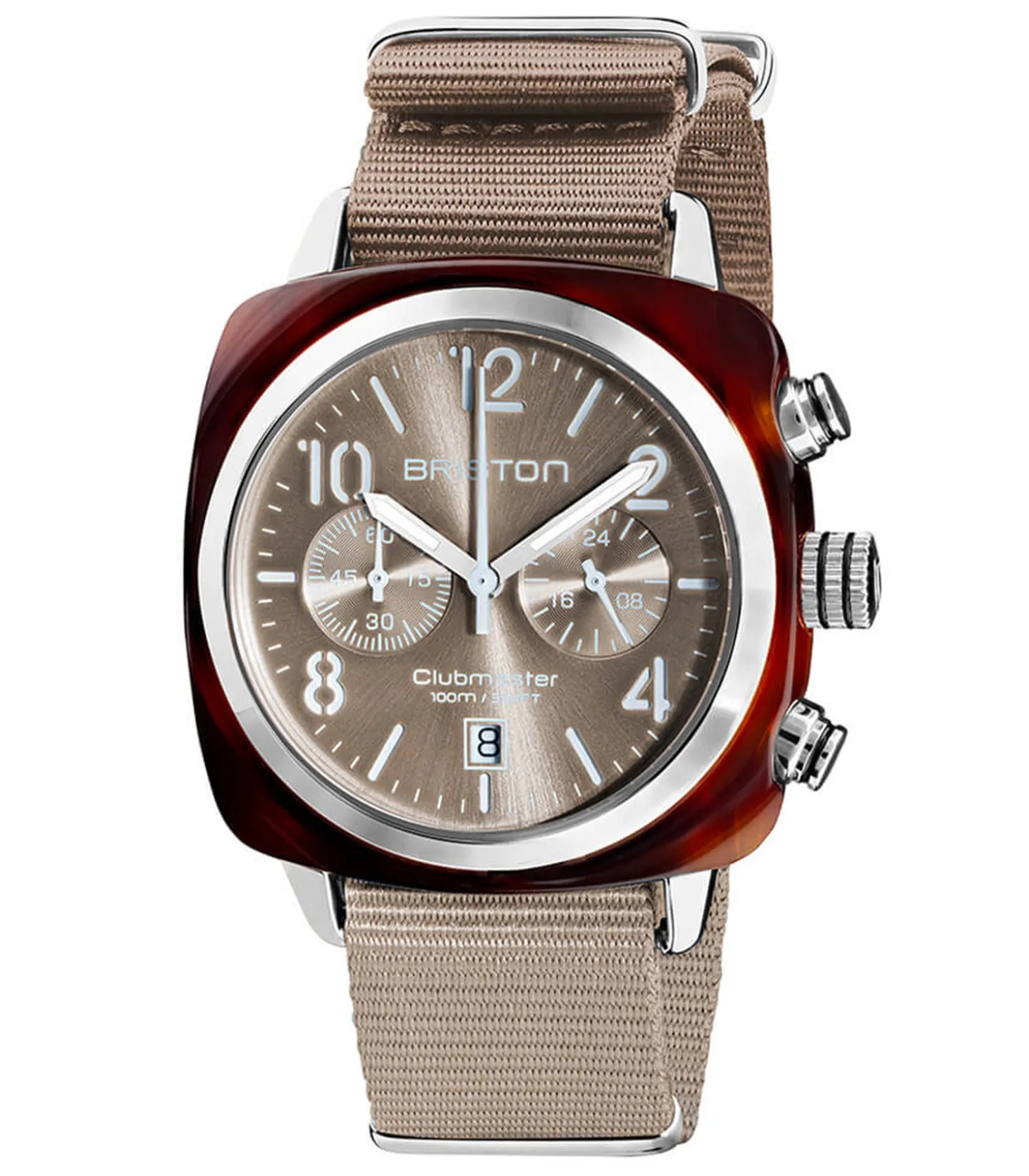 Montre Clubmaster Classic Chrono - Gris taupe soleillé-Briston Outlet