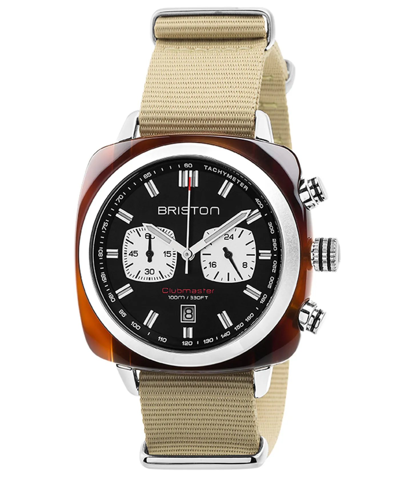 Montre Clubmaster Sport Chronographe - Écaille de tortue/Noir-Briston Cheap