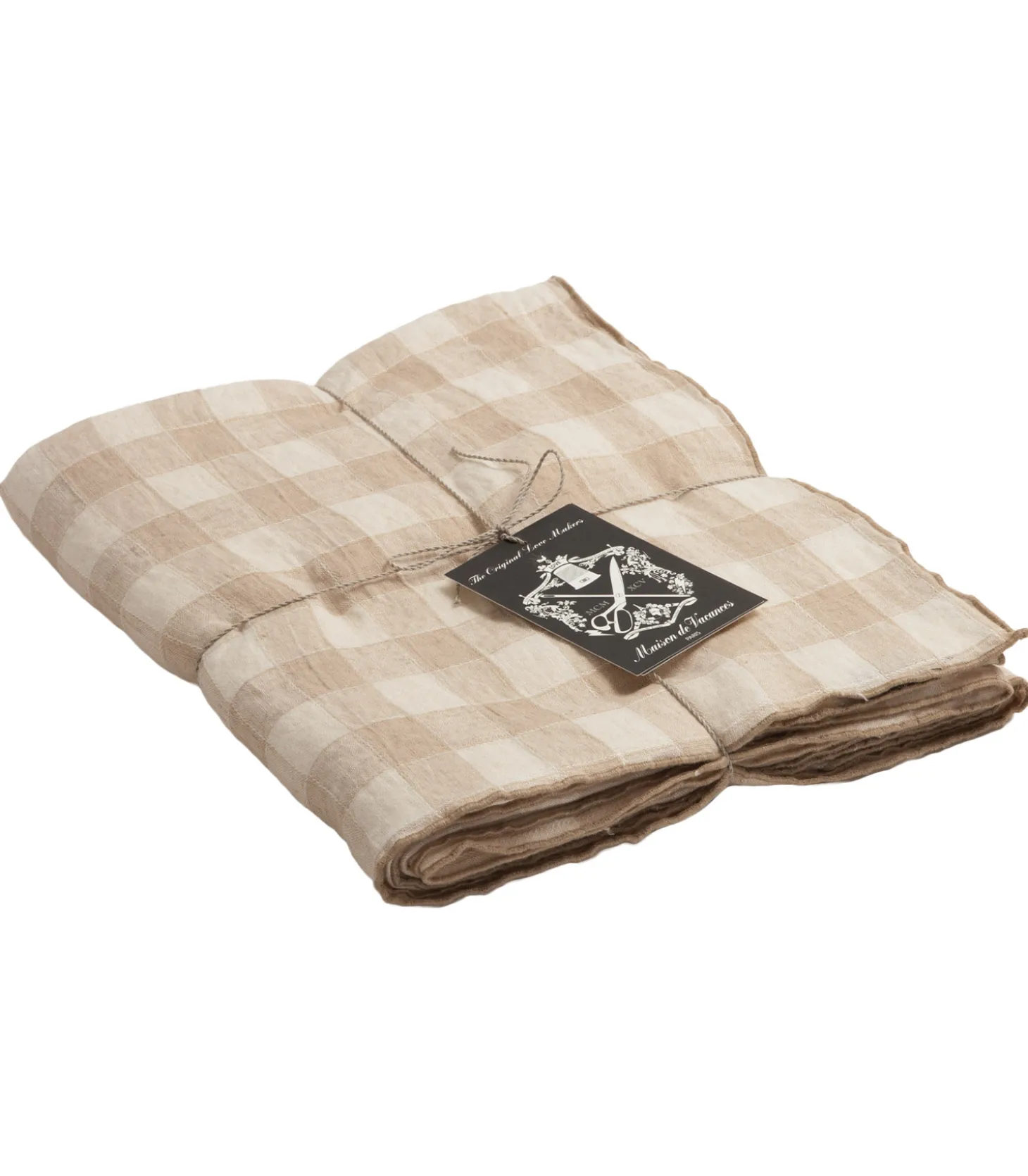 Nappe Bourdon Toile Vintage Vichy 170 x 170 cm-Maison de Vacances Clearance