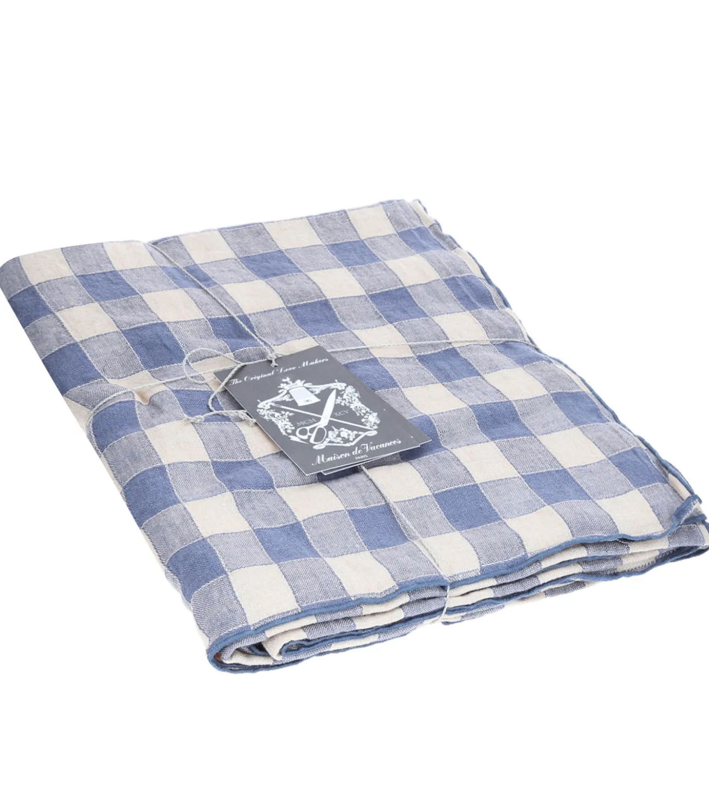 Nappe Bourdon Toile Vintage Vichy 170 x 240 cm-Maison de Vacances Cheap
