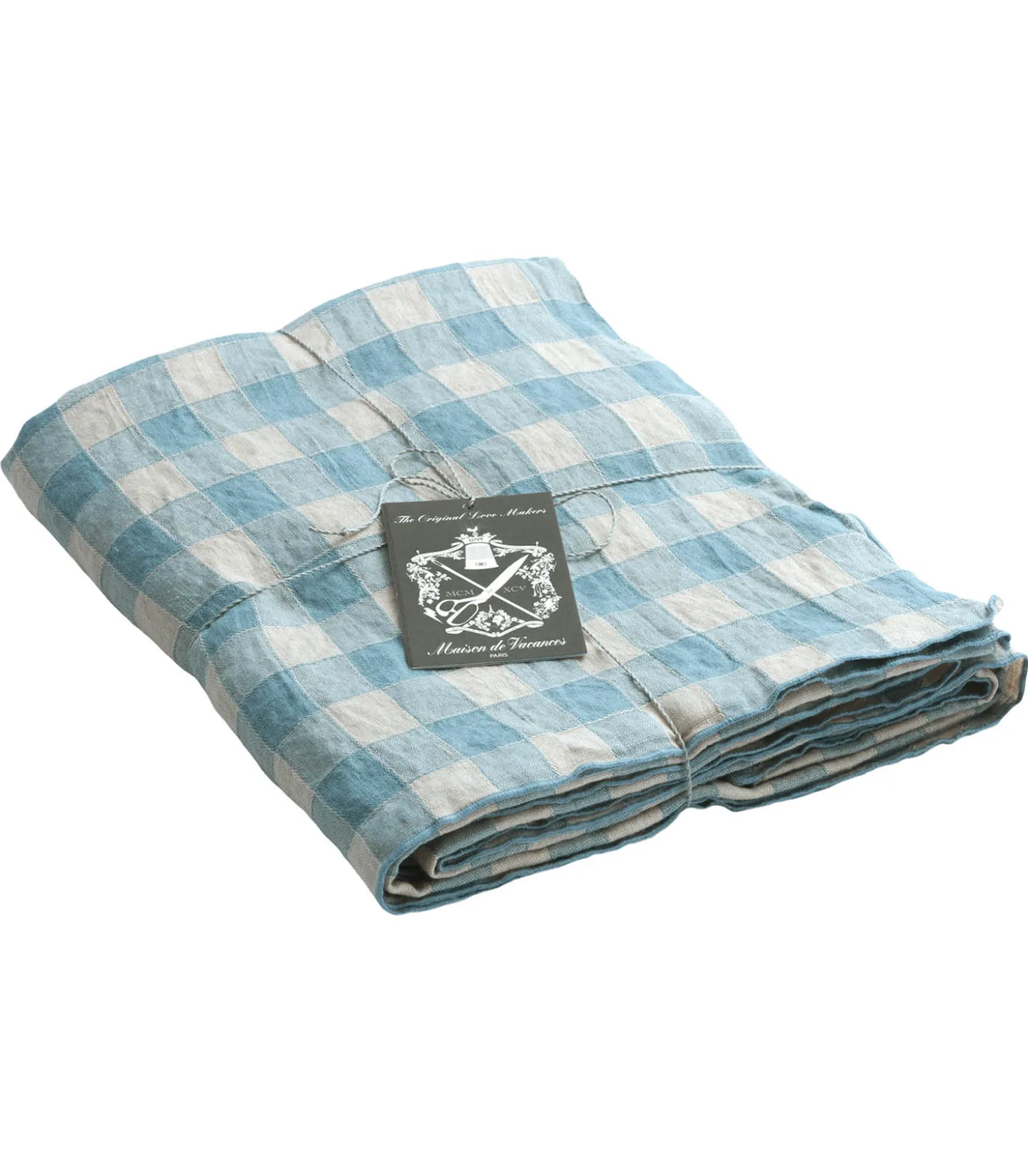 Nappe Bourdon Toile Vintage Vichy 170 x 170 cm Nuage-Maison de Vacances Clearance