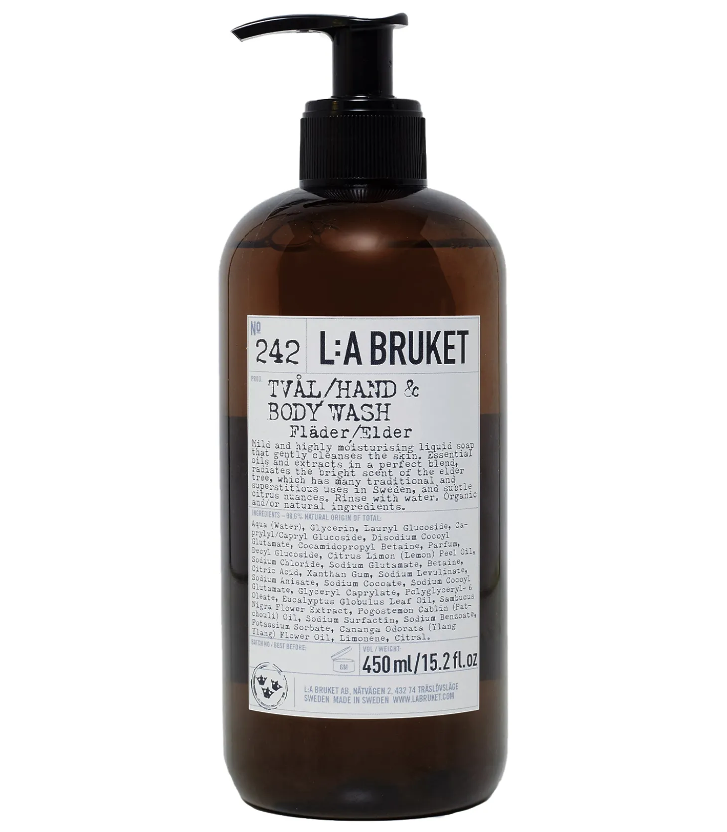 Nettoyant mains & corps n°242 Fleur de Sureau 450 ml-L:a Bruket Store