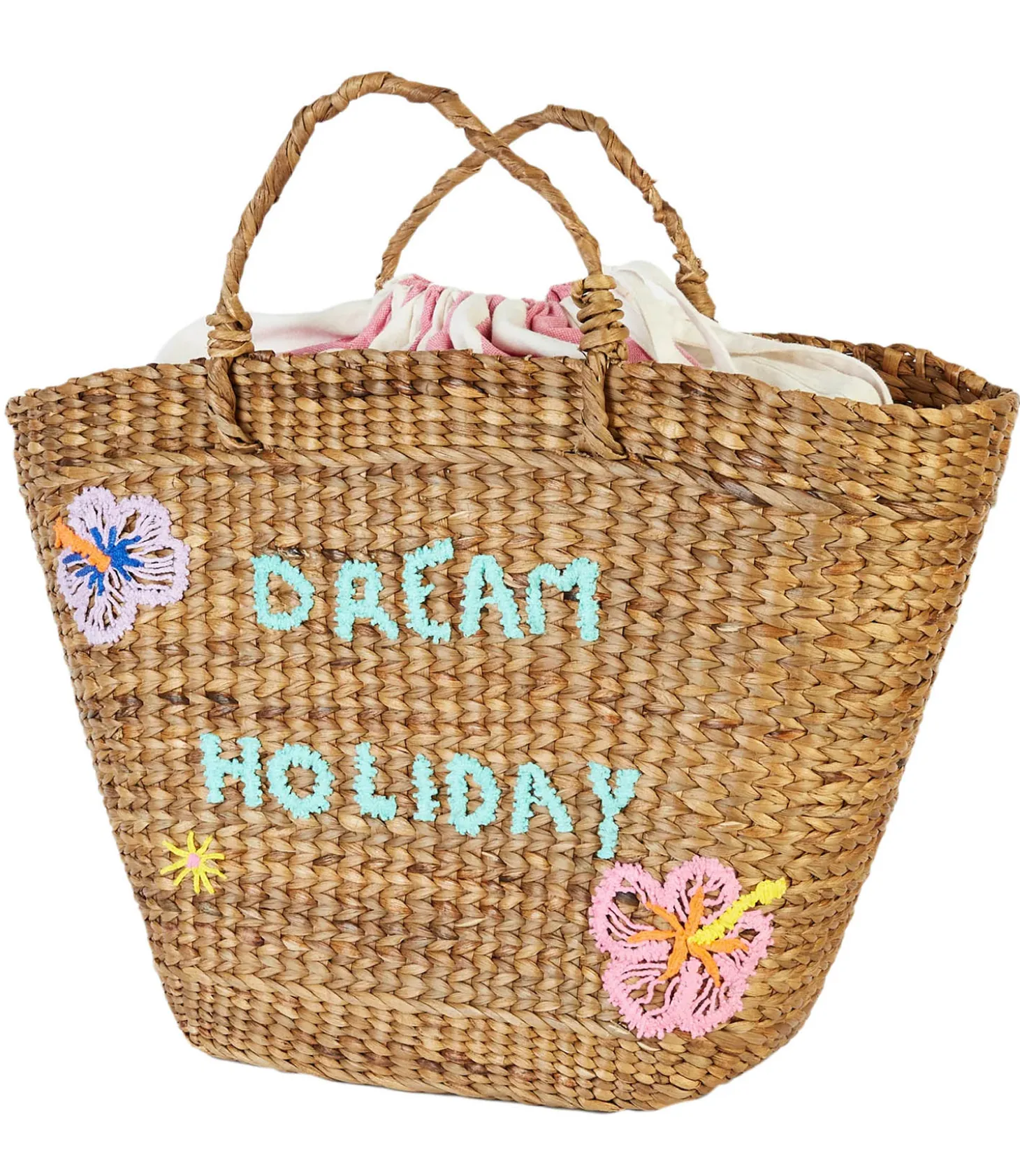 Panier Hyacinth Embroidered-Mira Mikati Cheap