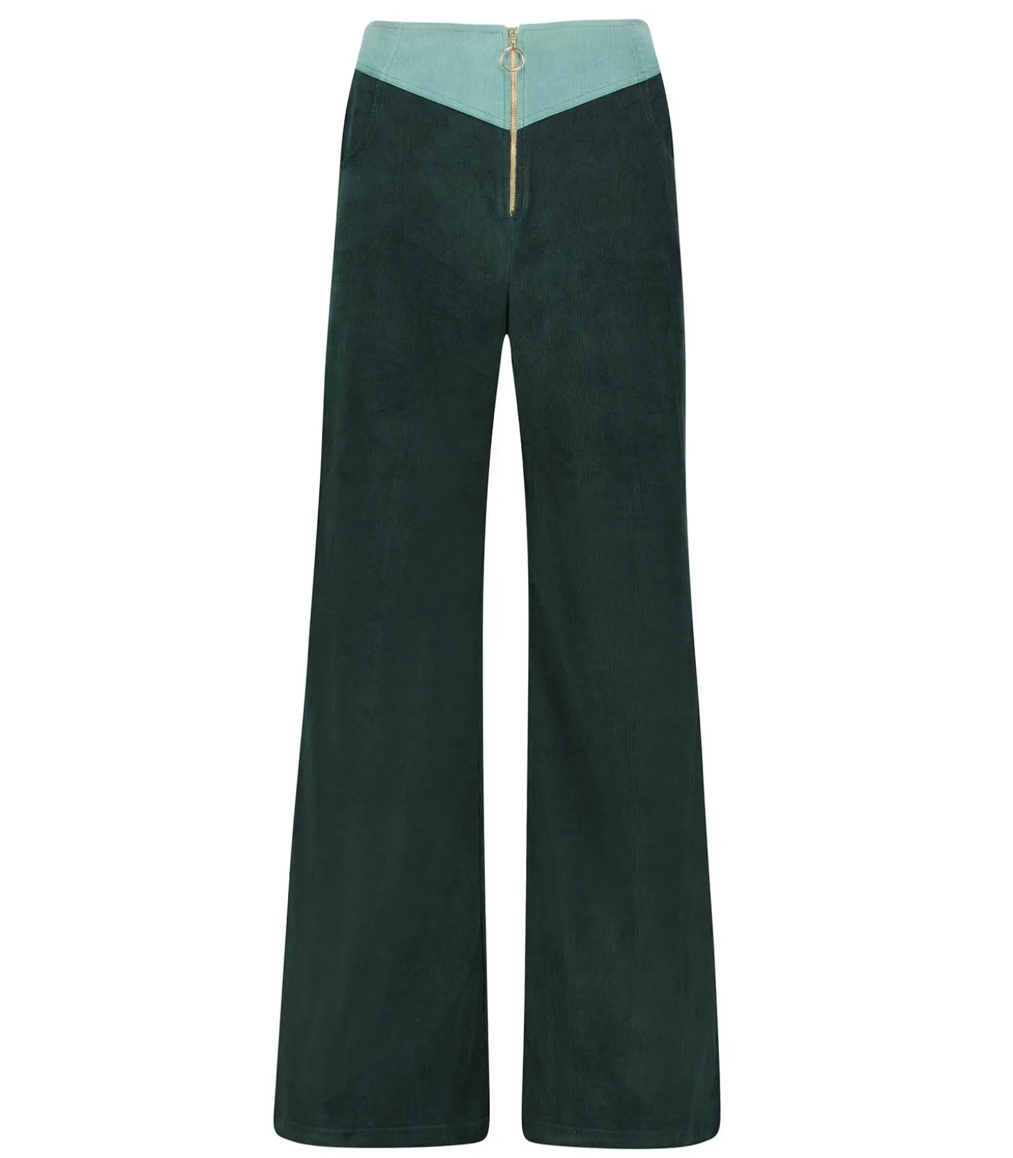 Pantalon en Velours Bicolore Luigi Vert-La Treille Maison Ensoleillée Store
