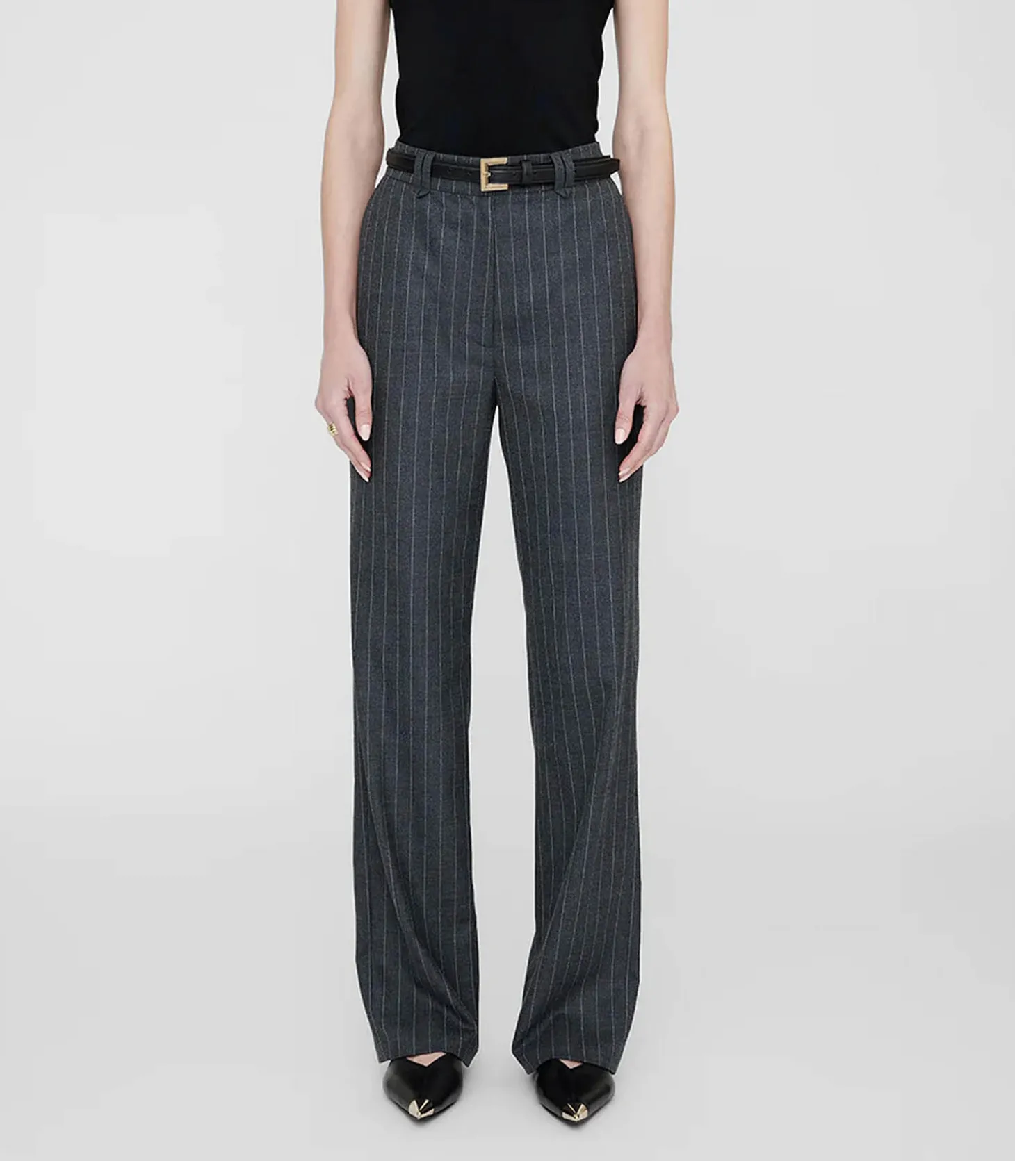 Pantalon Tailleur Drew Grey Pinstripe-Anine Bing Store