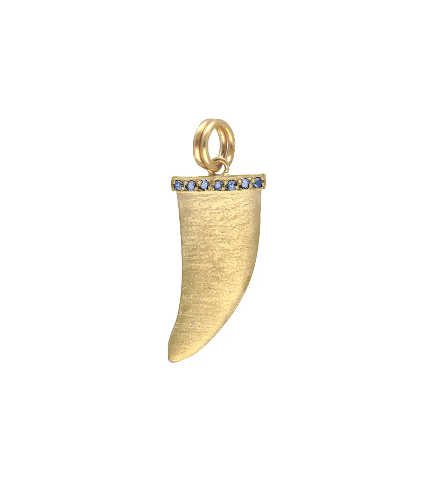 Pendentif Corne Or jaune Saphir Gris-Feidt Paris Sale