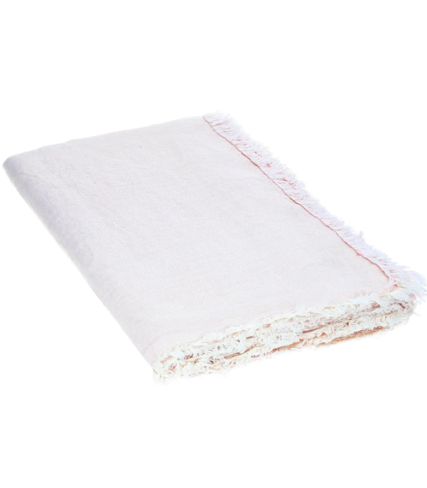 Plaid vice versa en lin lavé froissé Panty/Givré 140 x 250 cm-Maison de Vacances Shop