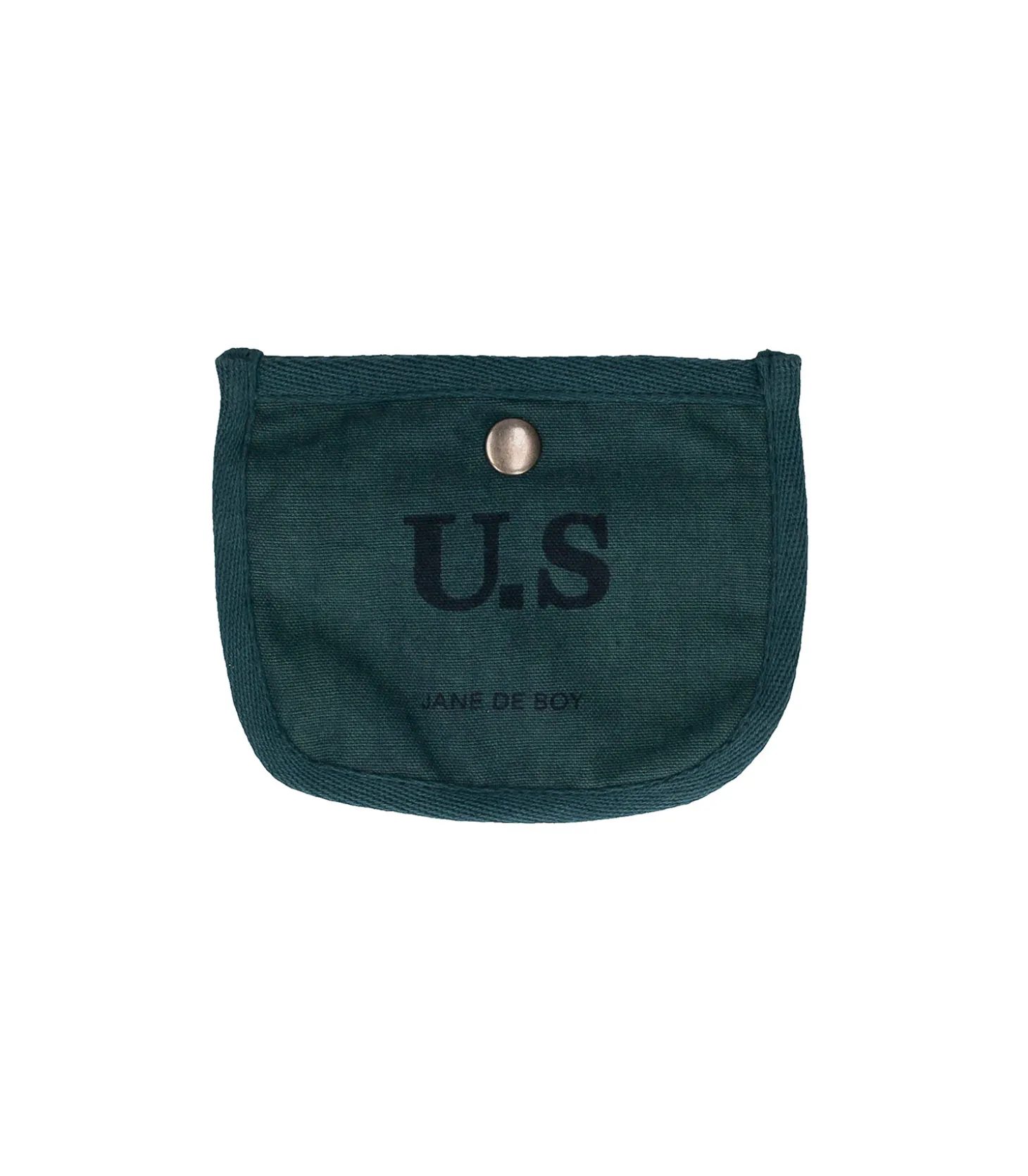 Porte-carte toile verte x Jane de Boy-Sac U.S Outlet