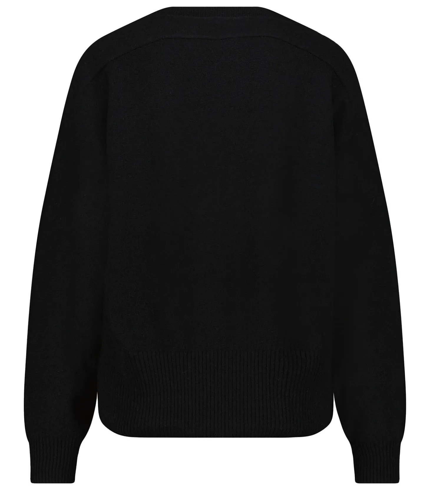 Pull Col V Manches Longues Noir-Majestic Filatures Shop