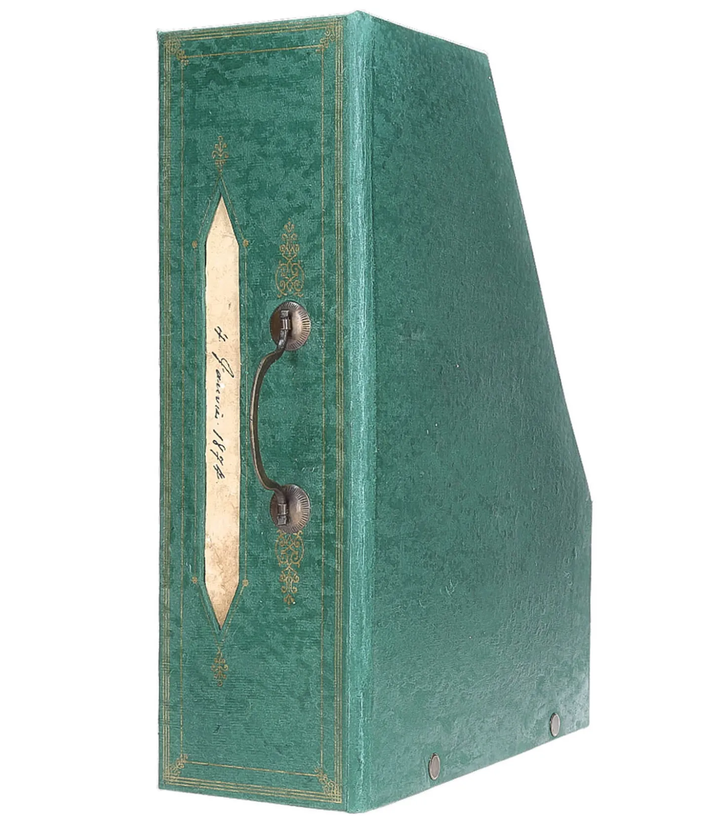 Range Dossiers Cartonnier Vert Foncé-MERCI LOUIS New