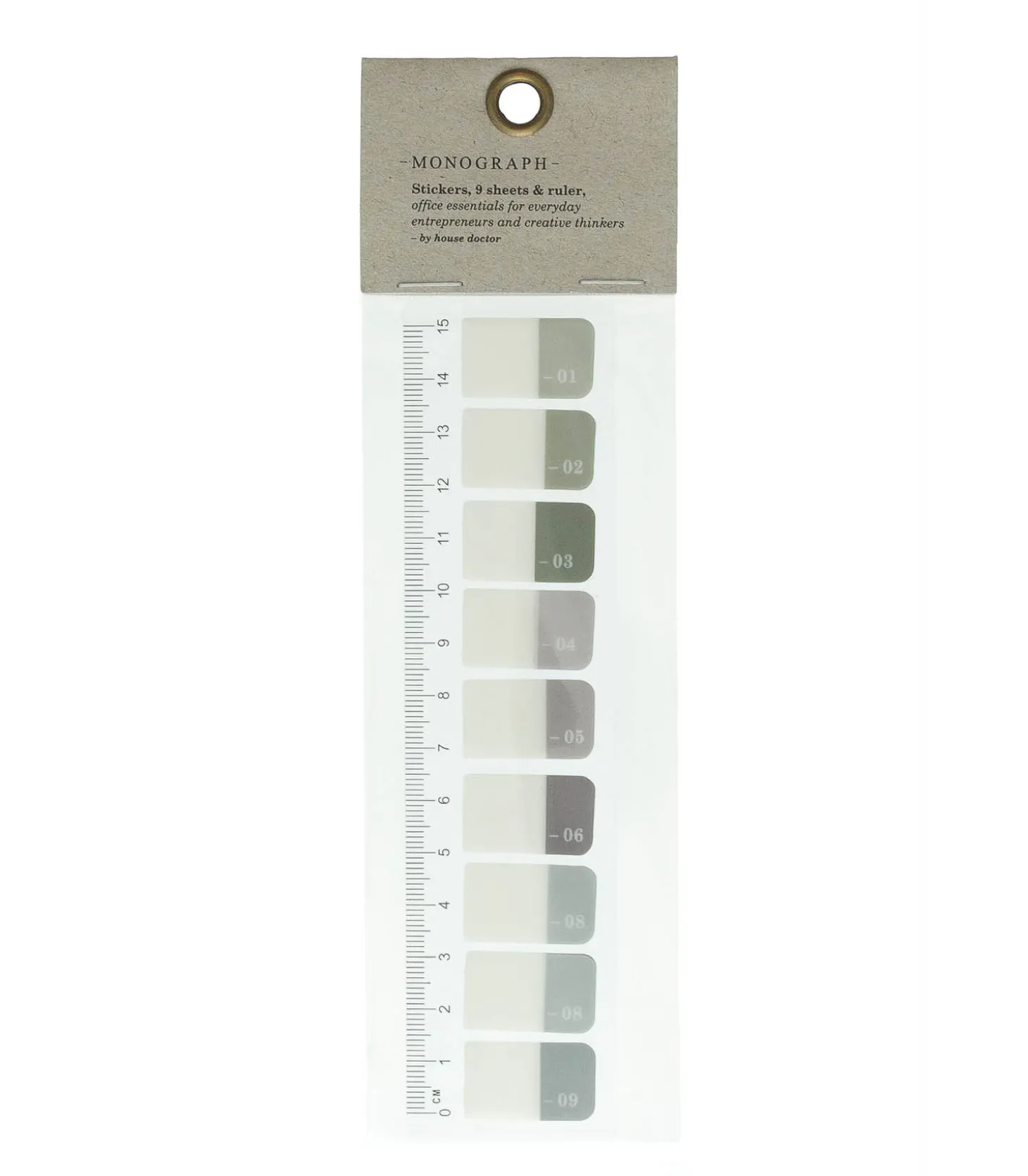 Règle flexible 15 cm avec stickers-Monograph Shop