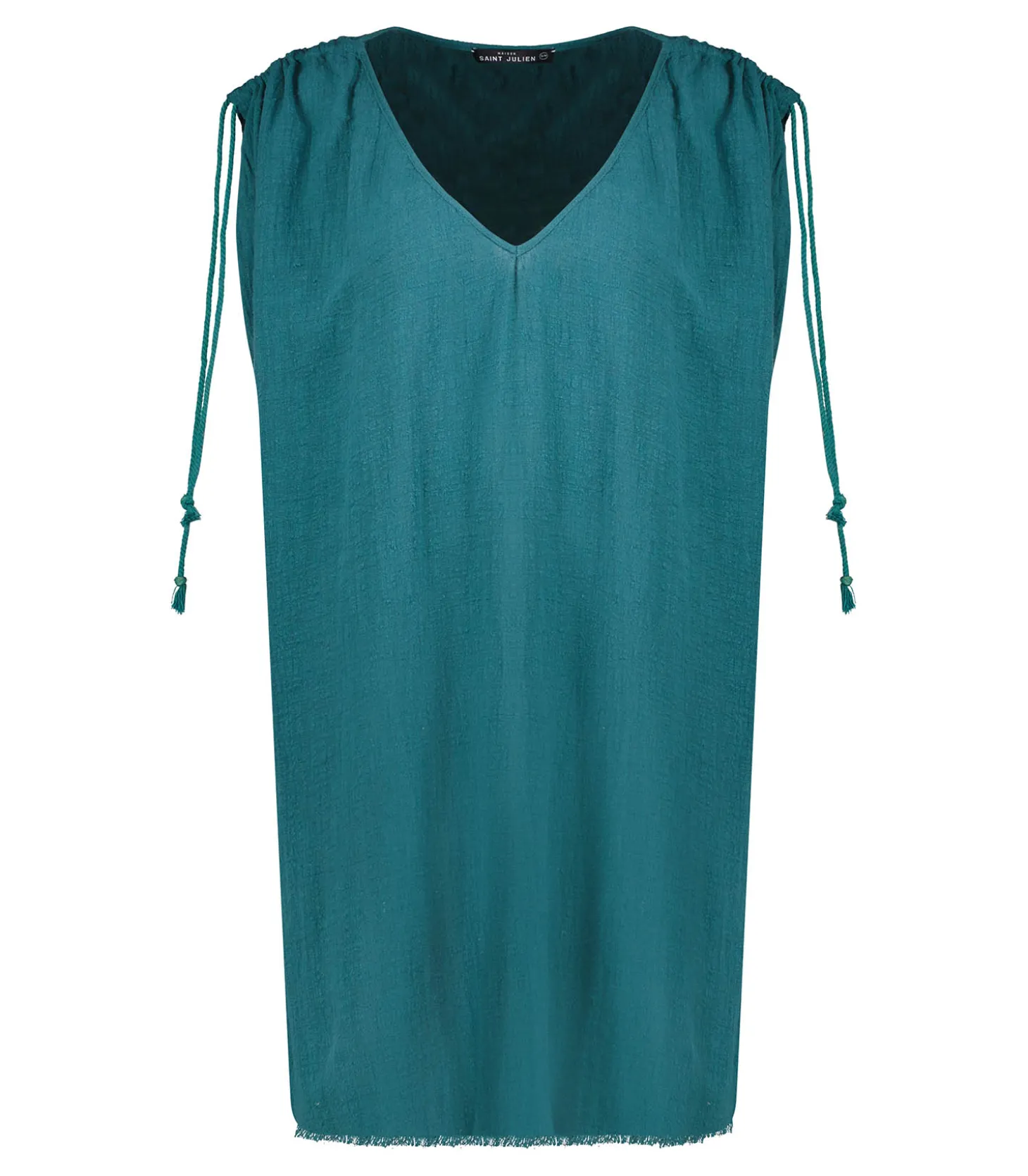 Robe courte Alexandrie Émeraude x Jane de Boy-Maison Saint Julien Flash Sale