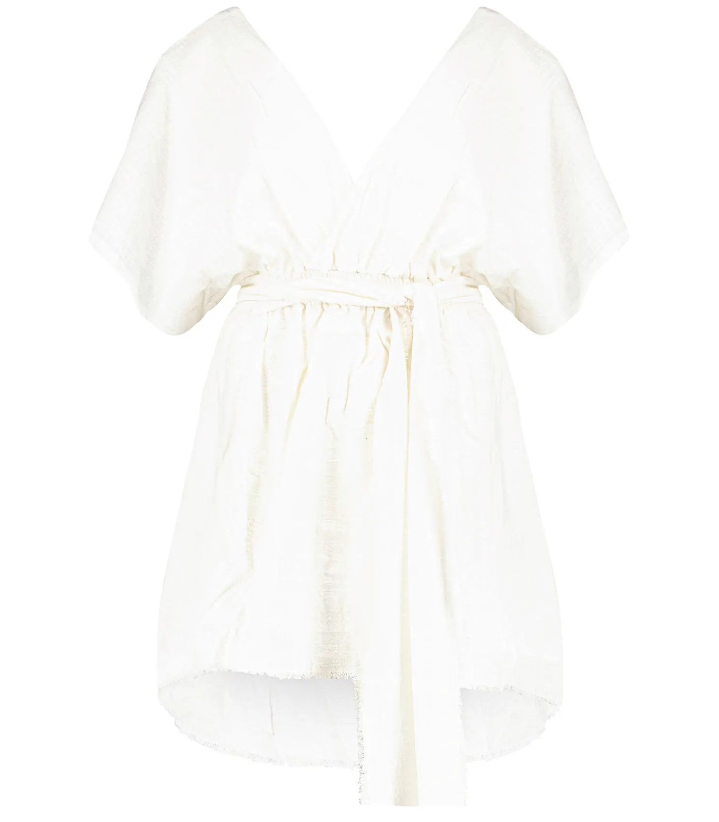 Robe courte Empire Blanche-Maison Saint Julien Store