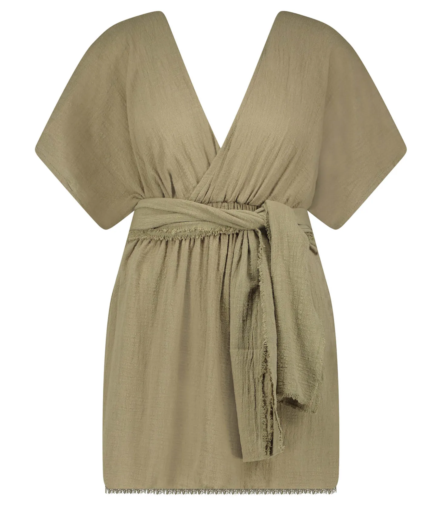 Robe courte Empire Khaki-Maison Saint Julien Store
