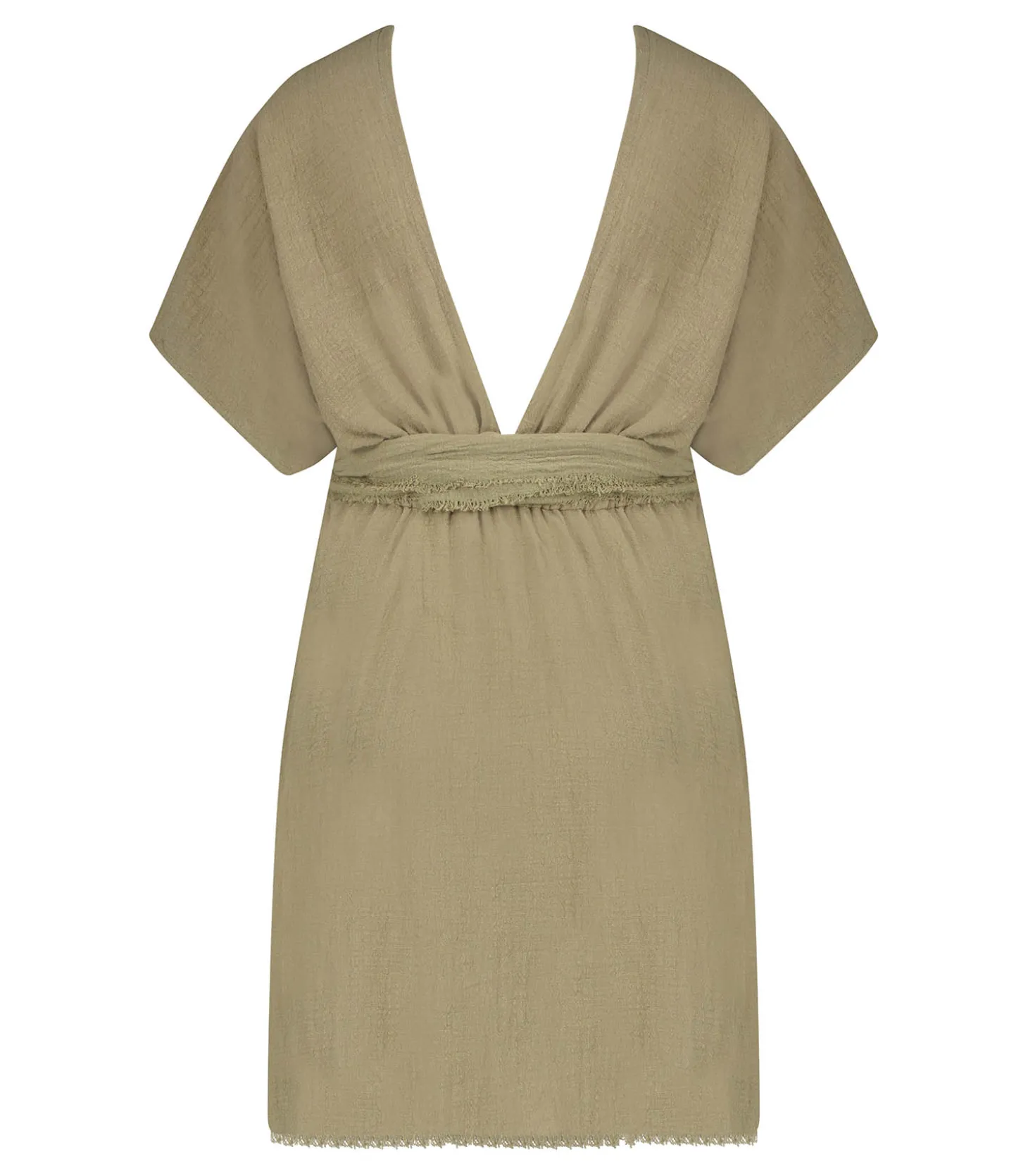 Robe courte Empire Khaki-Maison Saint Julien Store