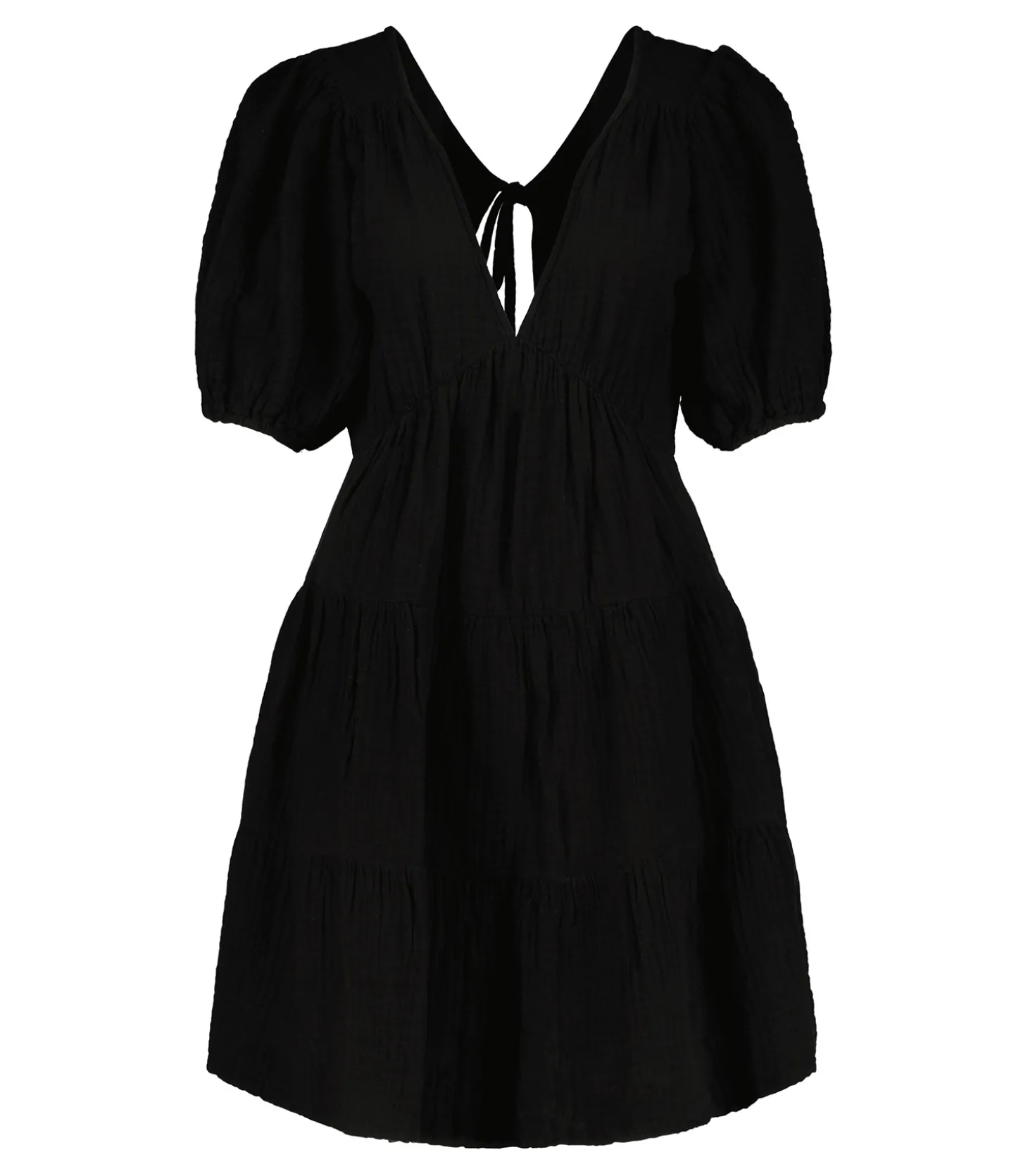 Robe en gaze de coton Nissa Black-Xirena Best