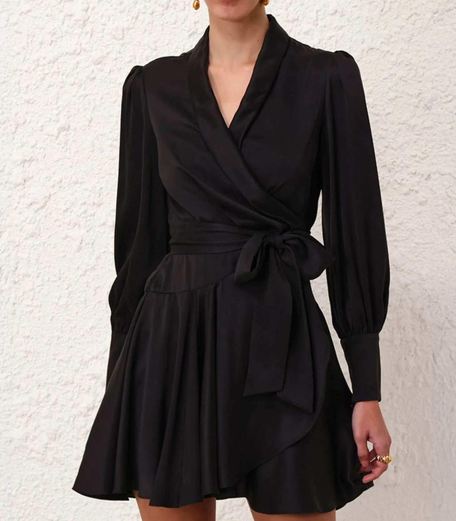 Robe Portefeuille en Soie Black-Zimmermann Best
