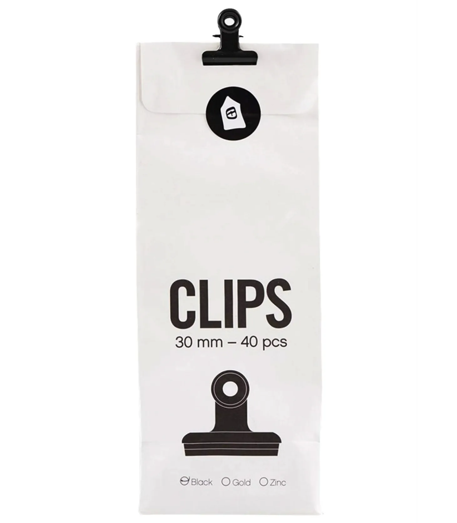 Sachet de 40 clips noirs-Monograph Fashion