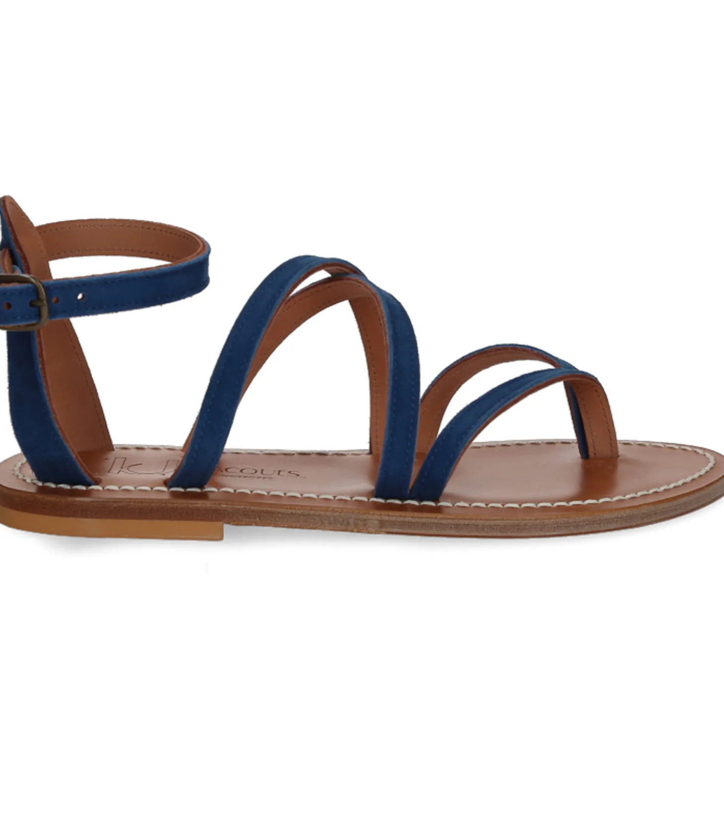 Sandales Epicure Cuir velours Bleu-K.Jacques Shop