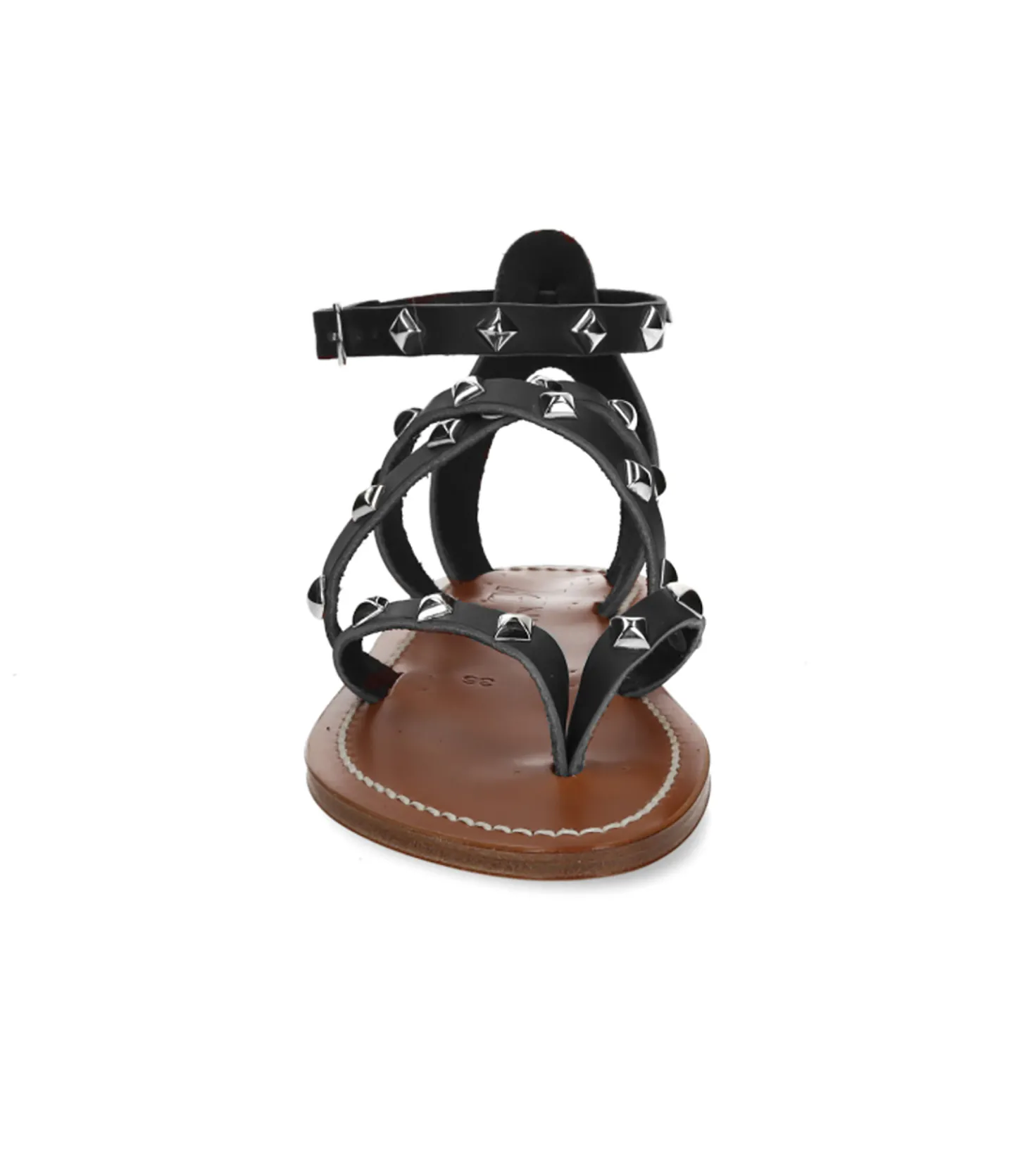 Sandales Epicurepyr Cuir lisse Noir Argent-K.Jacques Cheap