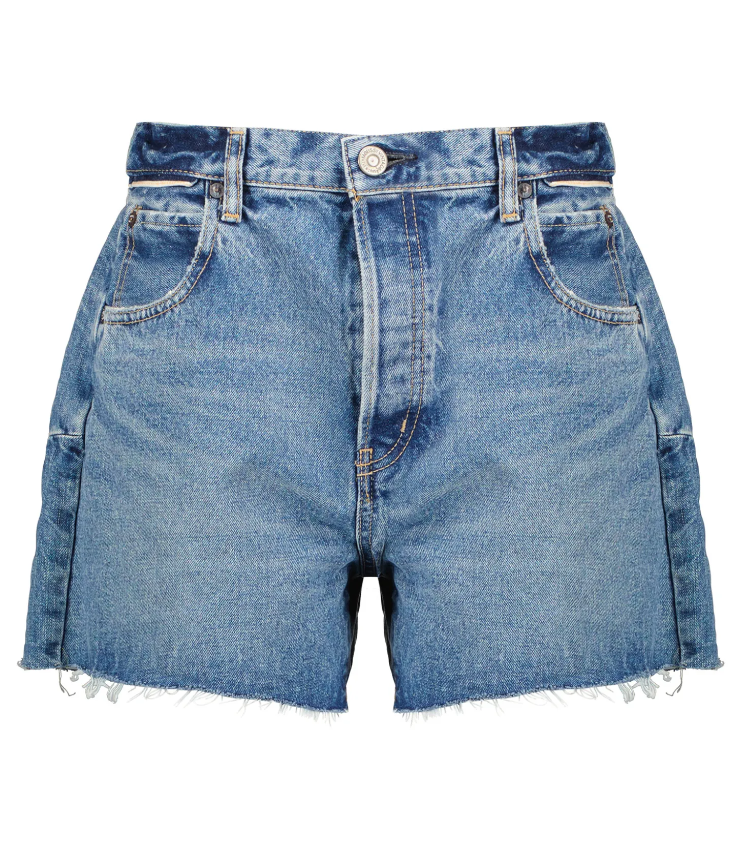 Short en denim Cary à taille haute-Moussy Vintage New