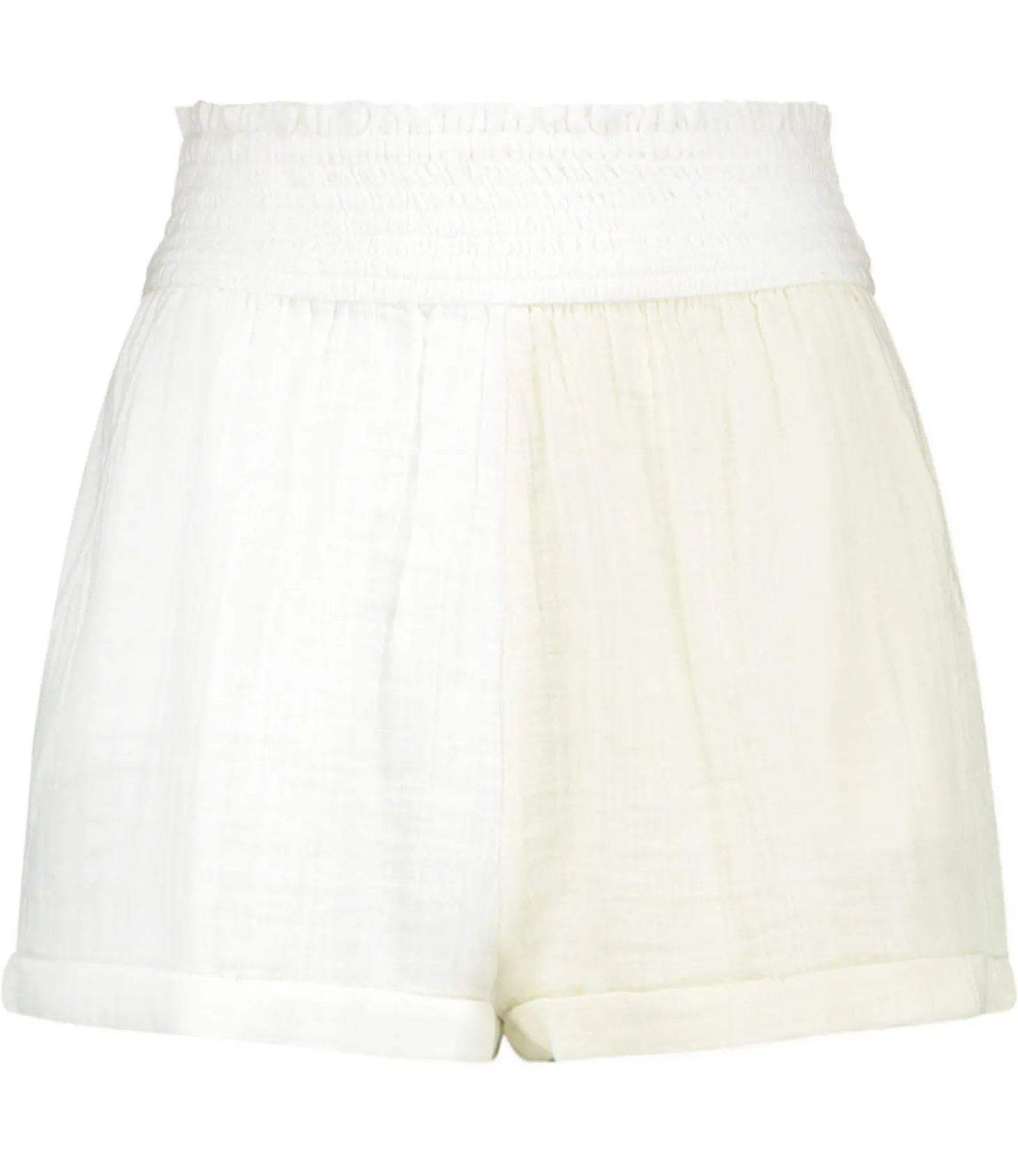 Short paperbag Adrian gaze de coton Soft White/Natural-Anaak Clearance