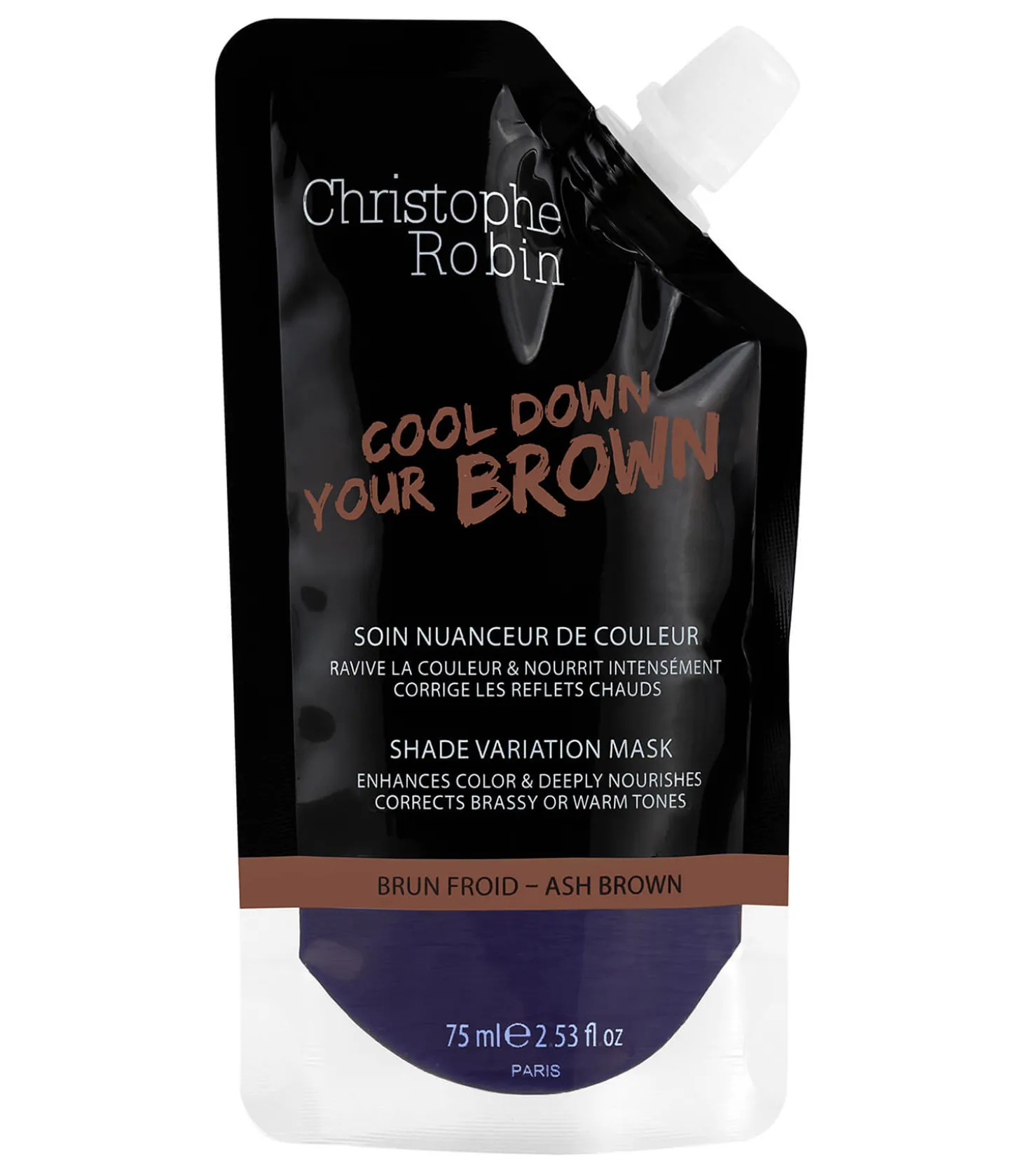 Soin nuanceur de couleur pocket 75 ml brun froid-Christophe Robin Clearance