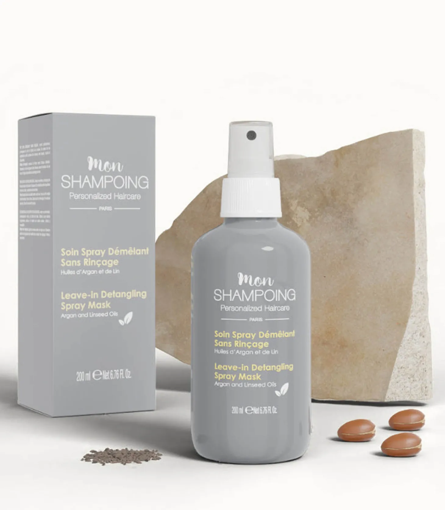 Soin Spray démêlant sans rinçage Huiles d'Argan et de Lin 200ml-Mon Shampoing Store
