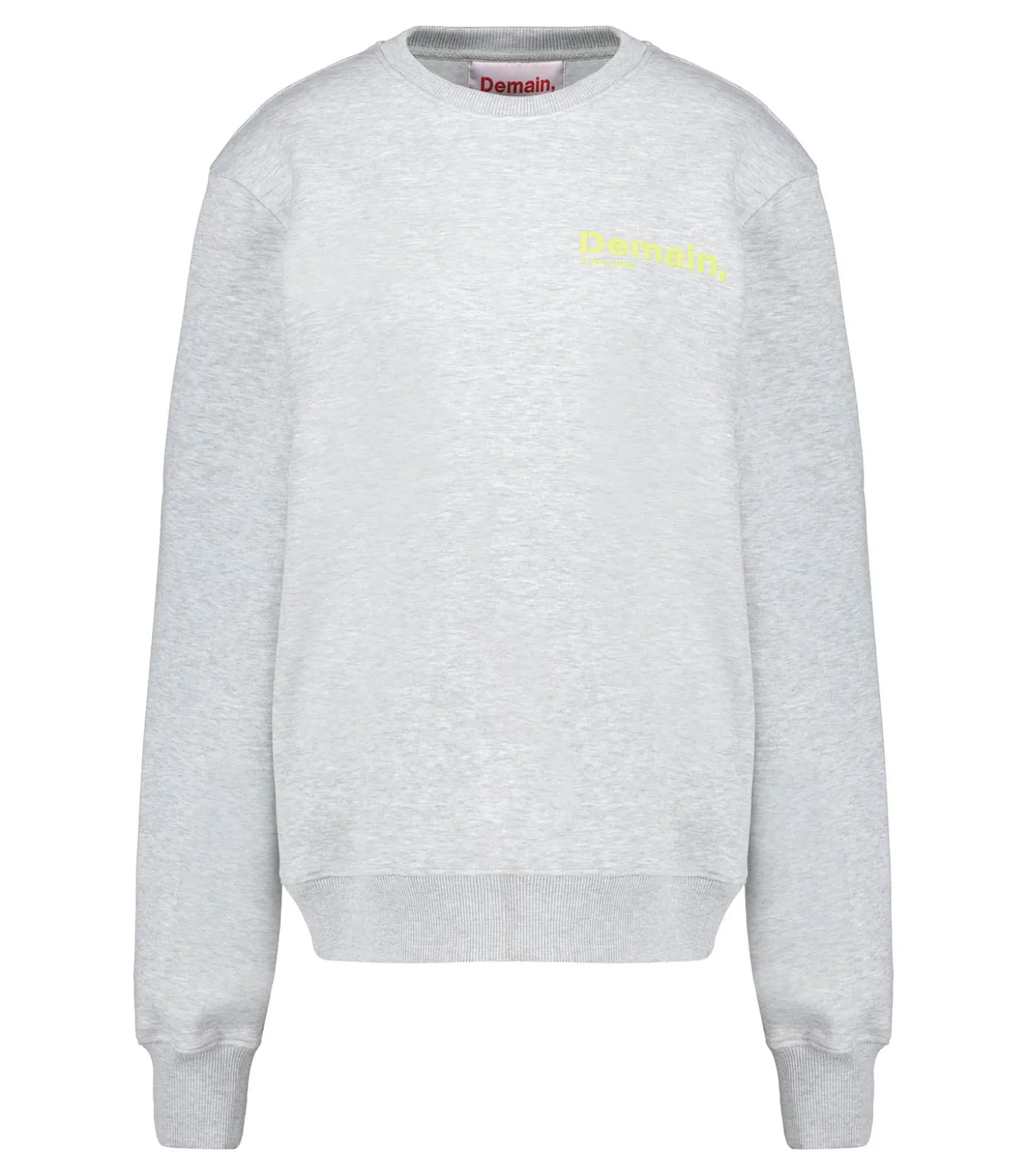 Sweat-shirt homme The Original Heart Fluo Gris-Demain, il fera jour Outlet