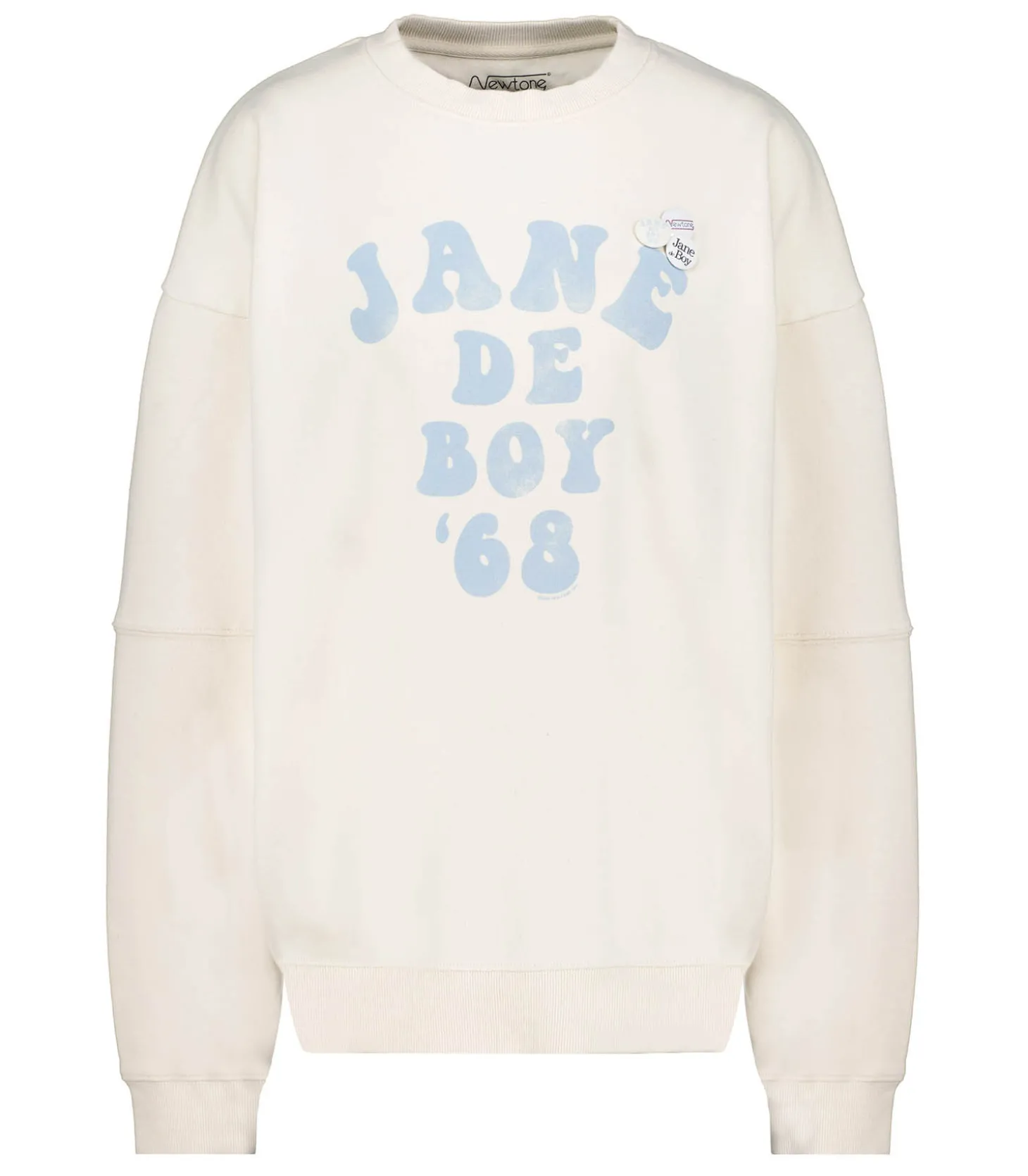 Sweat-shirt Roller Jane de Boy '68 Natural/Baby Blue-Newtone Hot