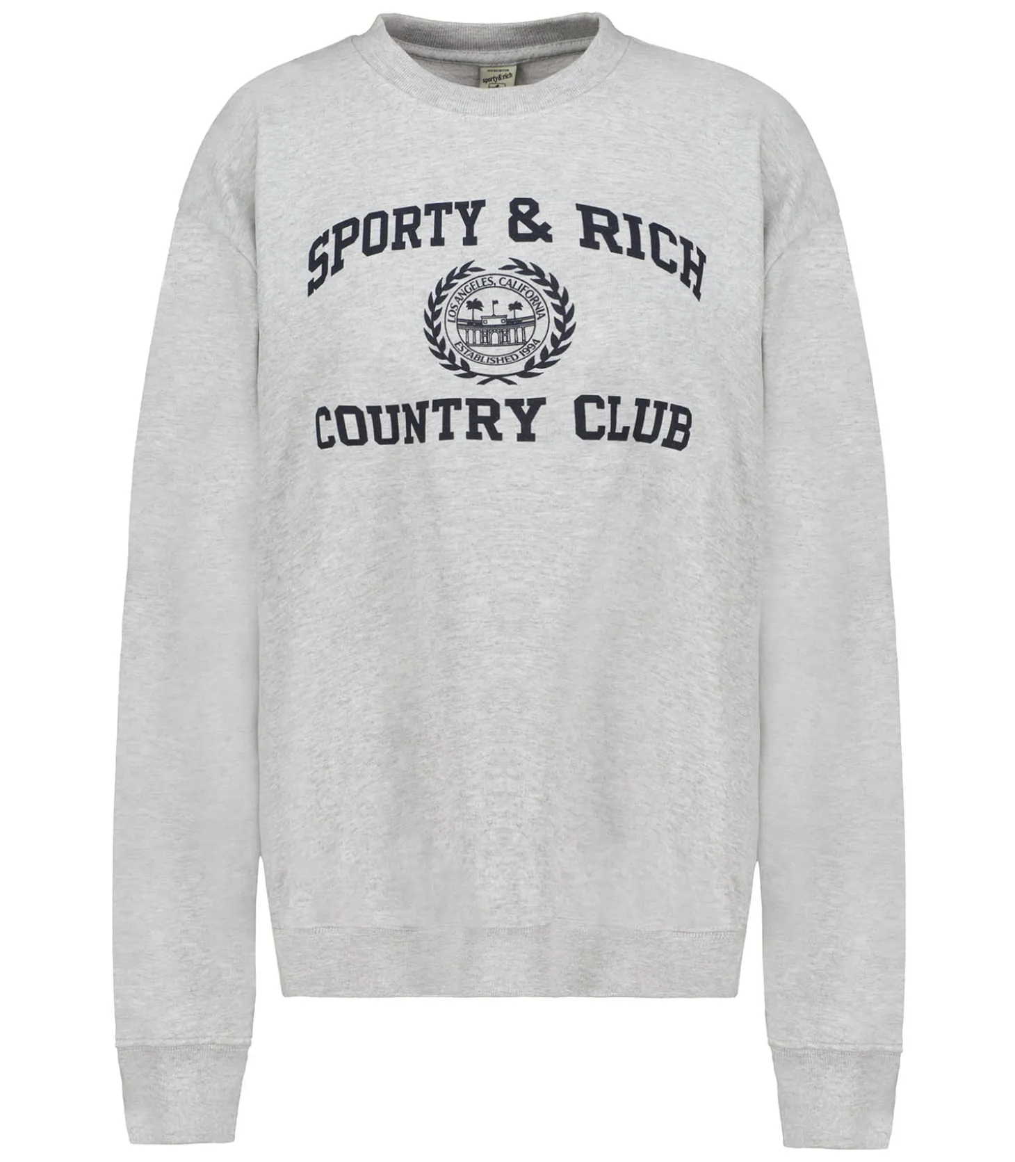 Sweat-shirt Varsity Crest Heather Gray-Sporty & Rich Store