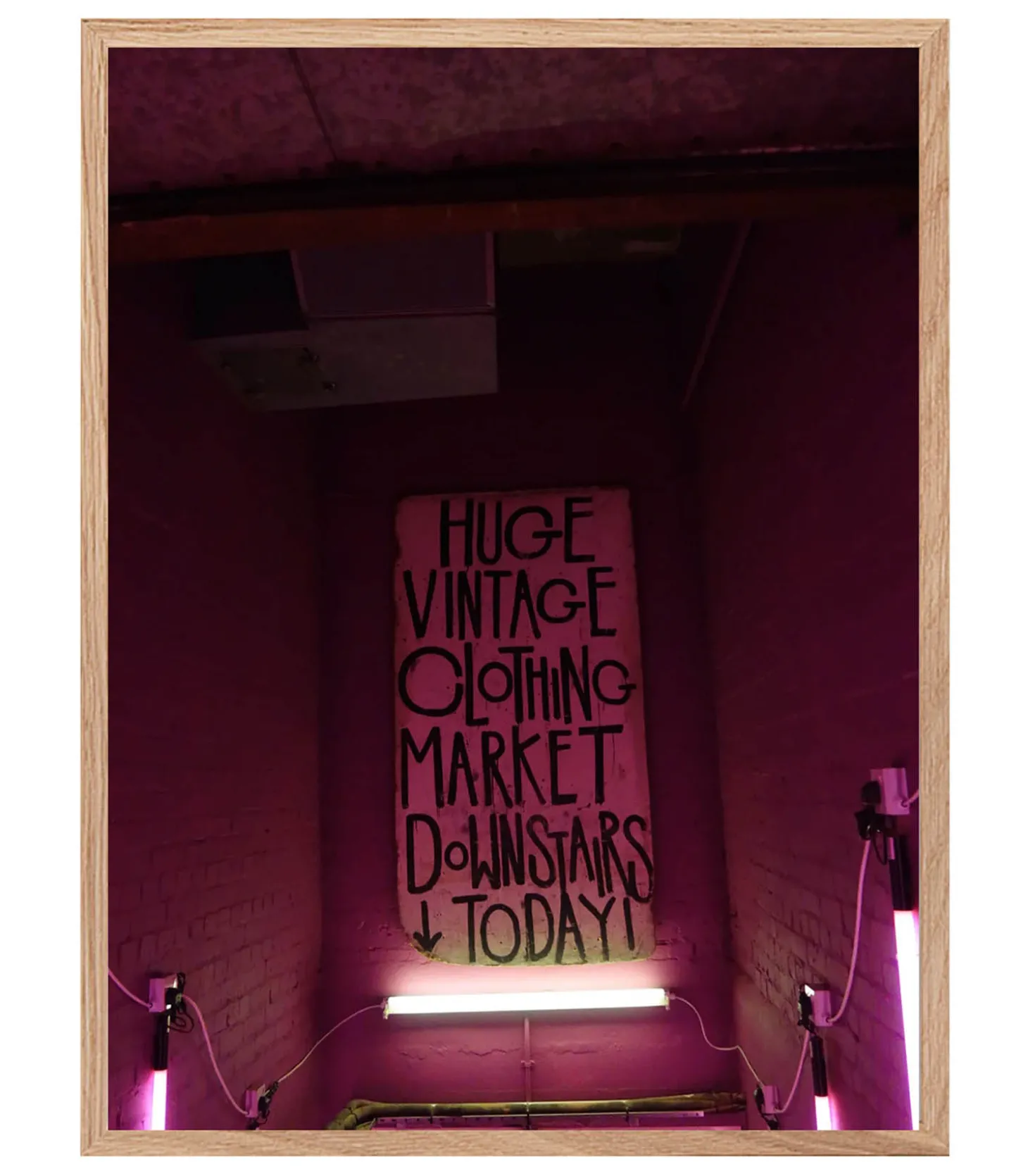 Tableau avec cadre "Vintage Market" 60x80cm-Lola James Harper Online