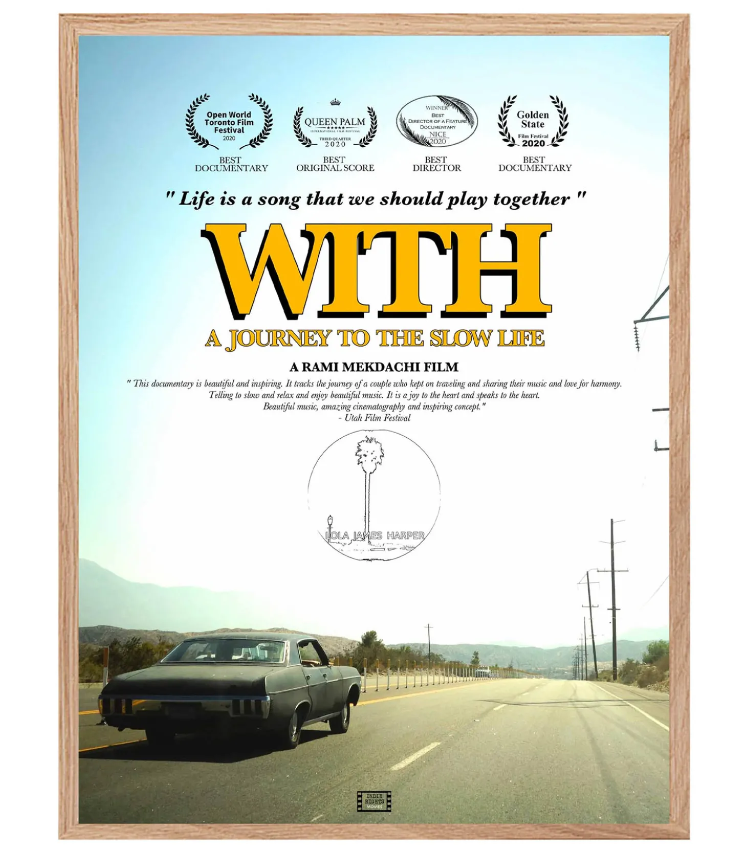 Tableau avec cadre "With-Film Poster" 60x80cm-Lola James Harper Best Sale
