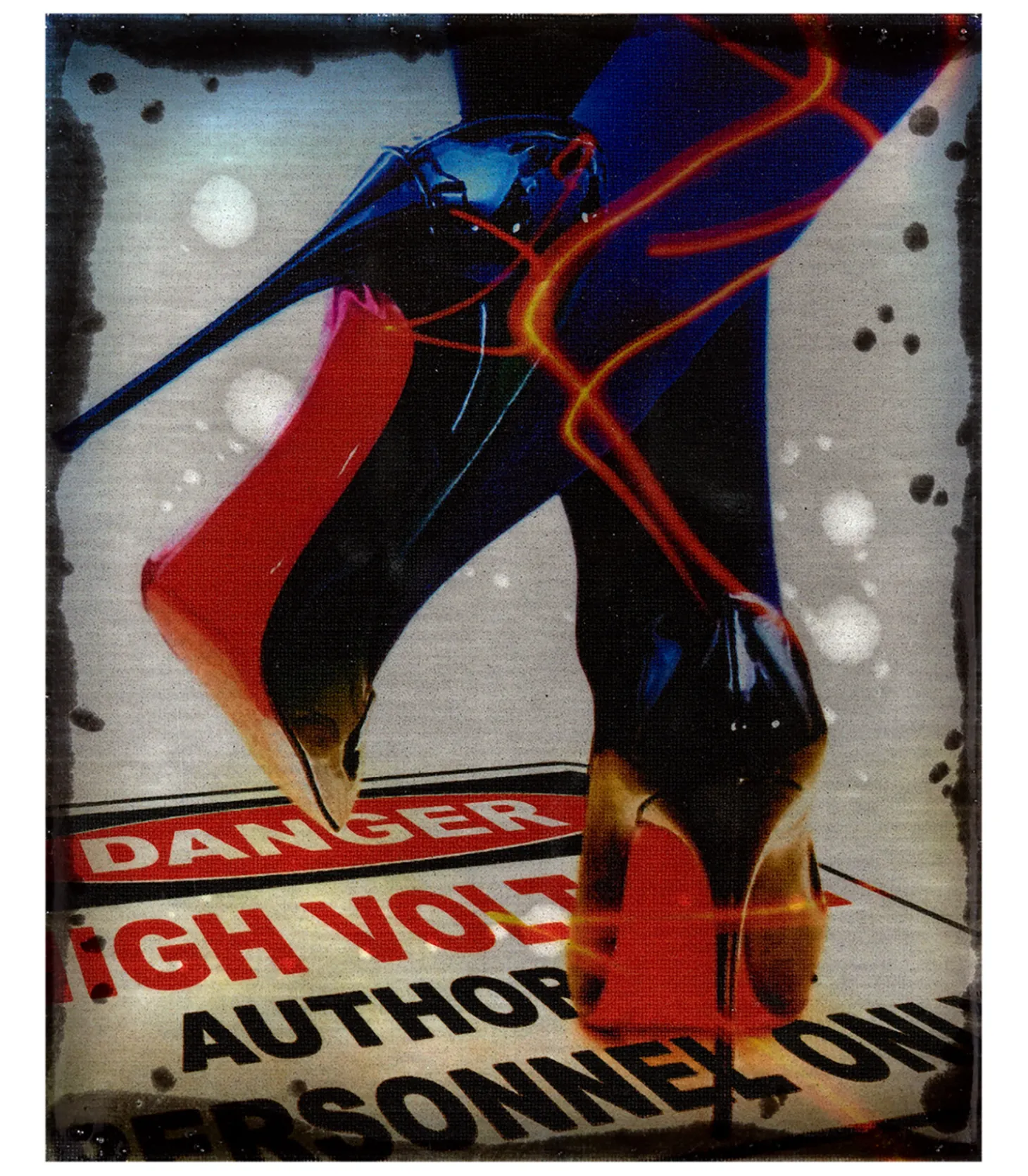 Tableau "Danger High Voltage" 30x25cm-Jörg Döring Hot