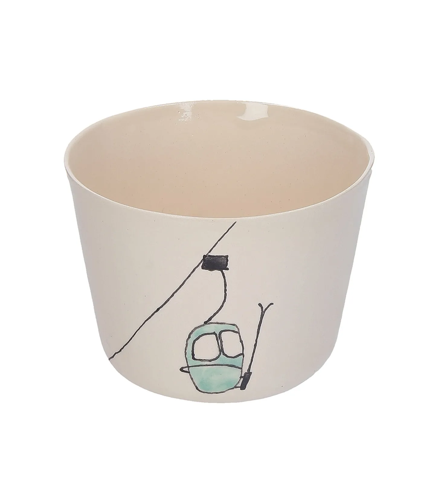 Tasse à thé en céramique "Télécabine verte"-Three Seven Flash Sale