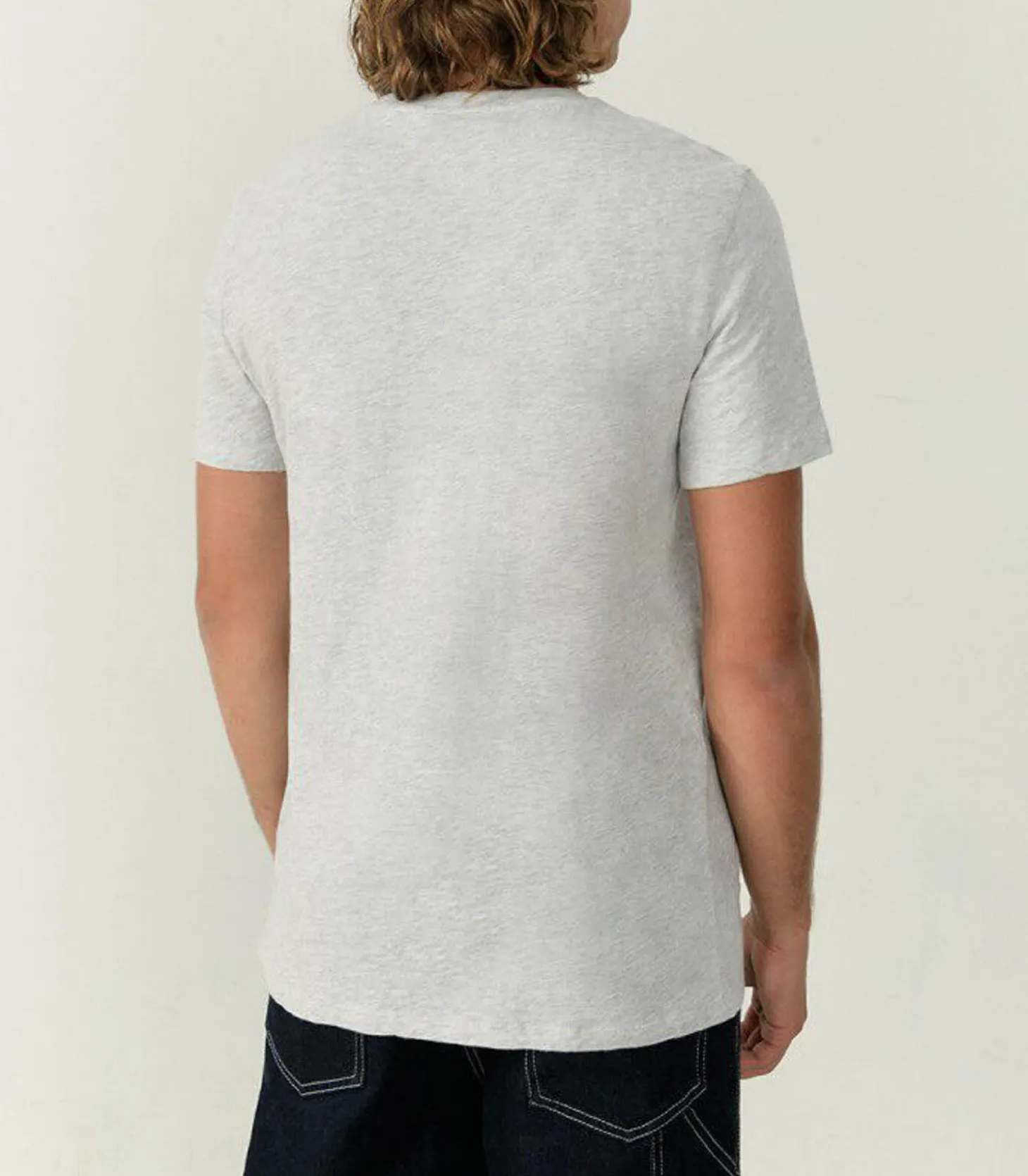 Tee-shirt à manches courtes et col rond homme Bysapick Polaire Chiné-American Vintage Best