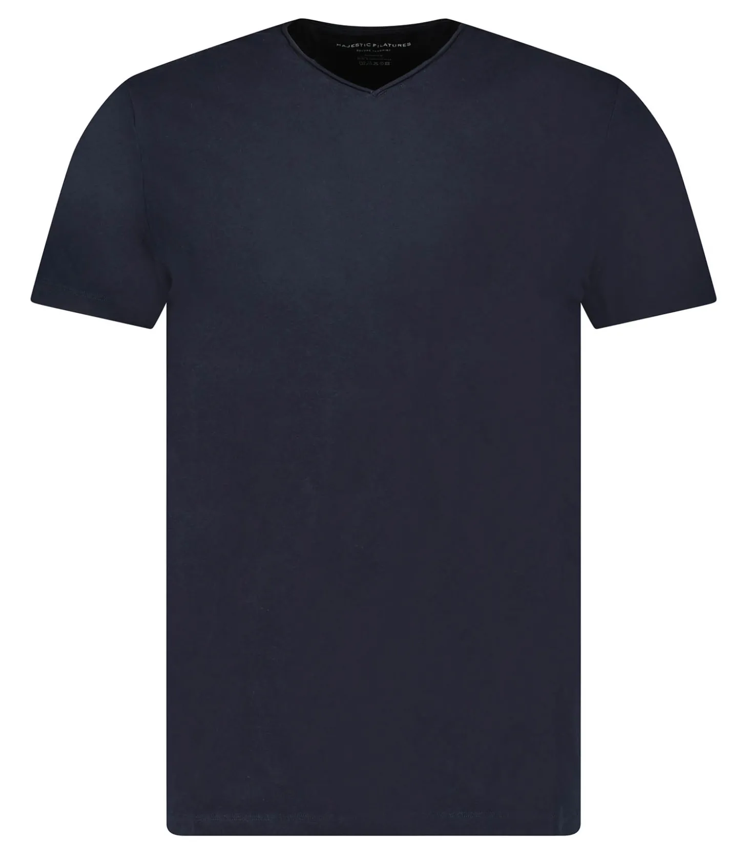 Tee-shirt Homme Col V Manches Courtes Marine-Majestic Filatures Best