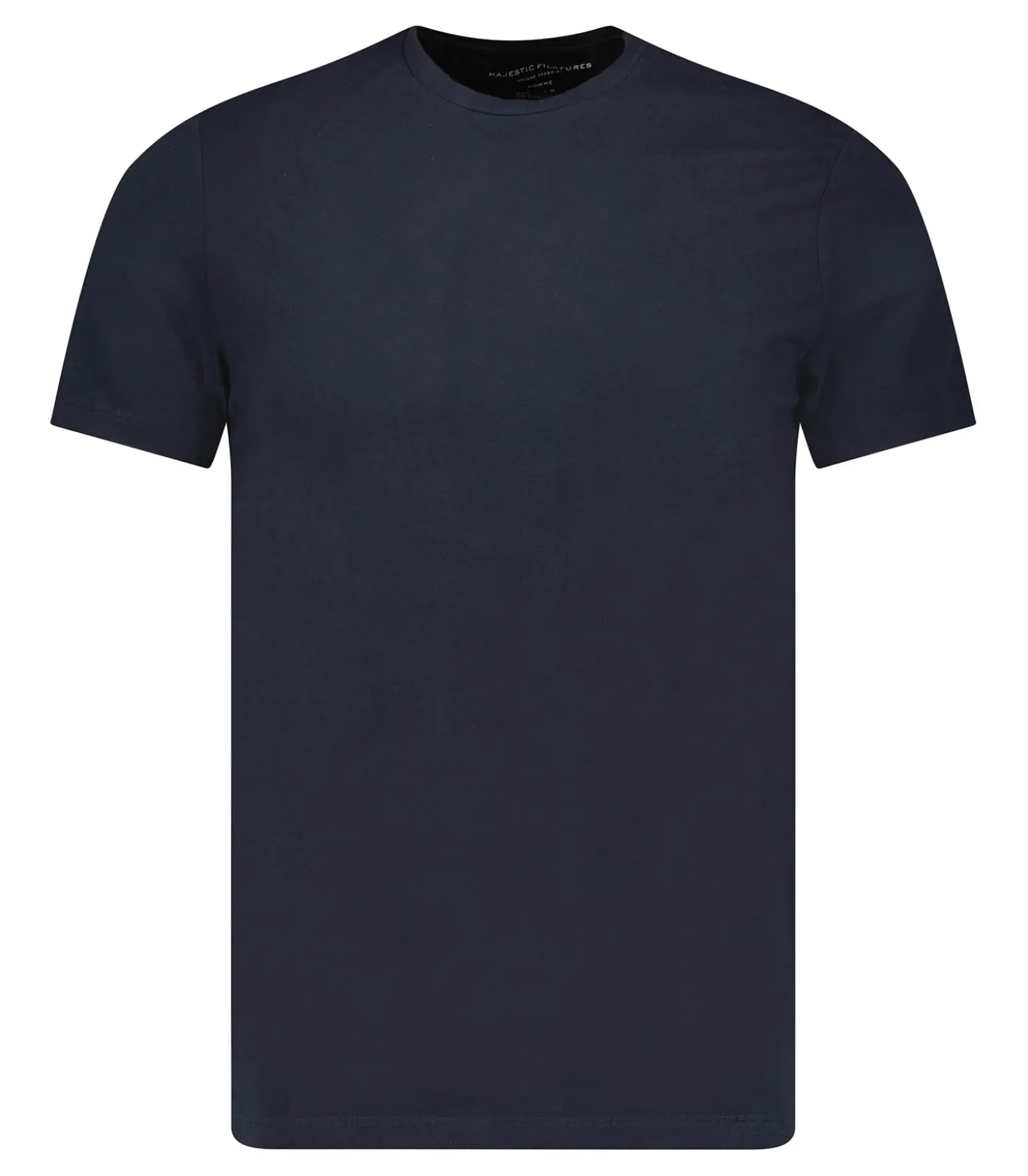 Tee-shirt Homme Harold Col Rond Manches Courtes Marine-Majestic Filatures Discount